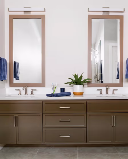 Warm Stone Bathroom Vanity