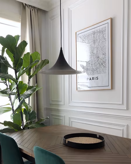 French style interior with panelling and Wevet paint