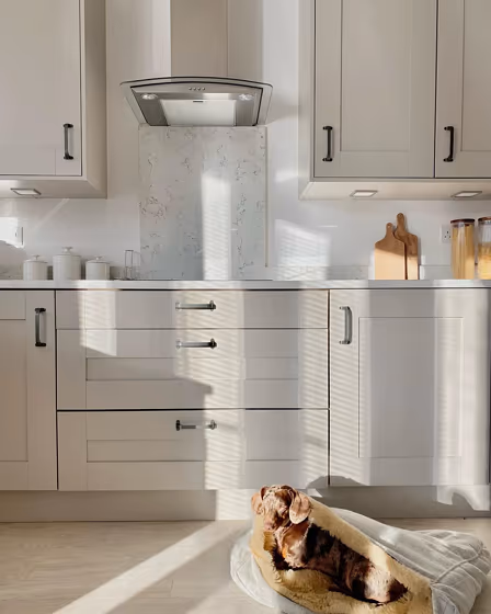 Farrow and Ball Wevet 273 kitchen cabinets