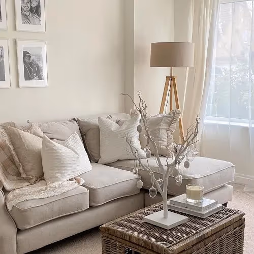 White interior with Farrow and Ball Wimborne White