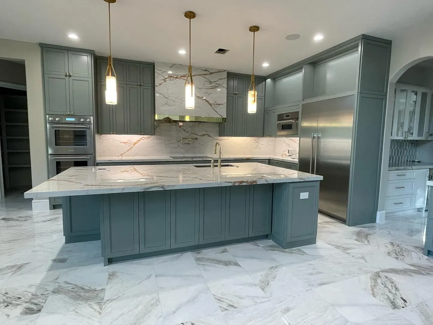 SW Acacia Haze kitchen cabinets photo