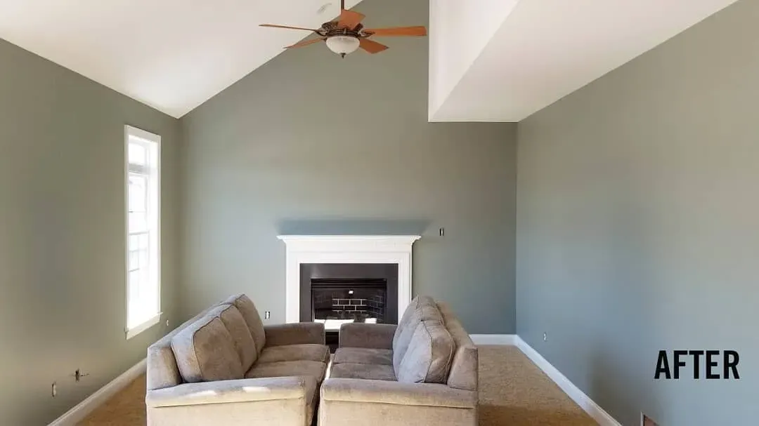 Sherwin Williams Acacia Haze living room paint review