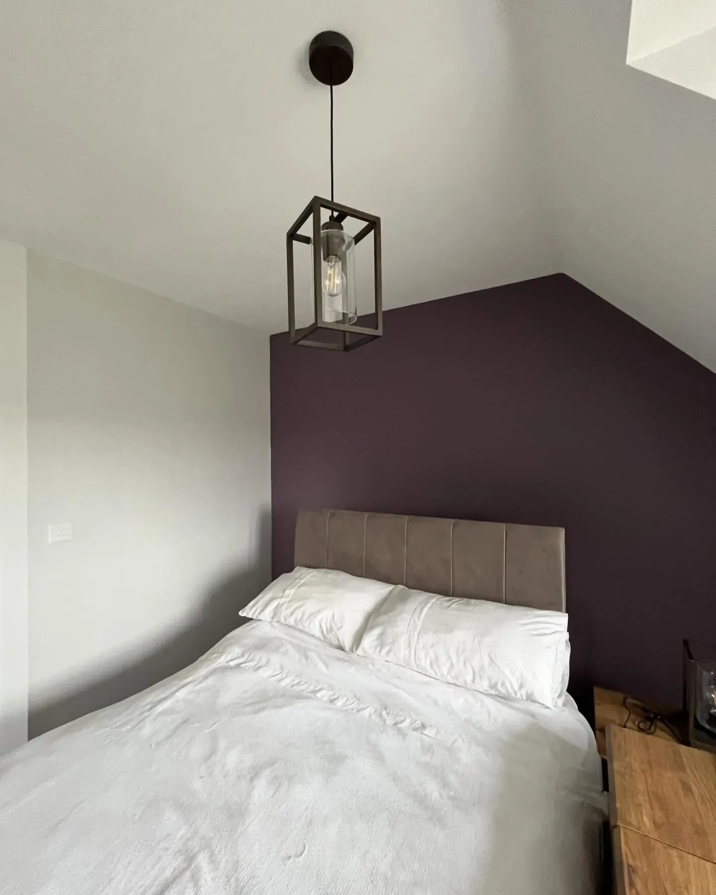 Dulux Acai Berry bedroom accent wall color