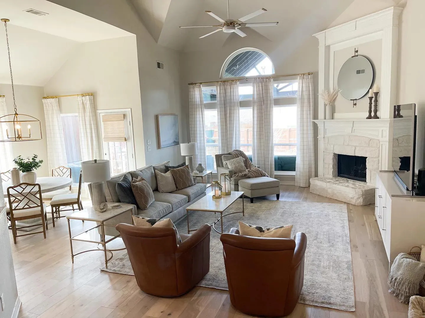 Sw 7036 Living Room Fireplace