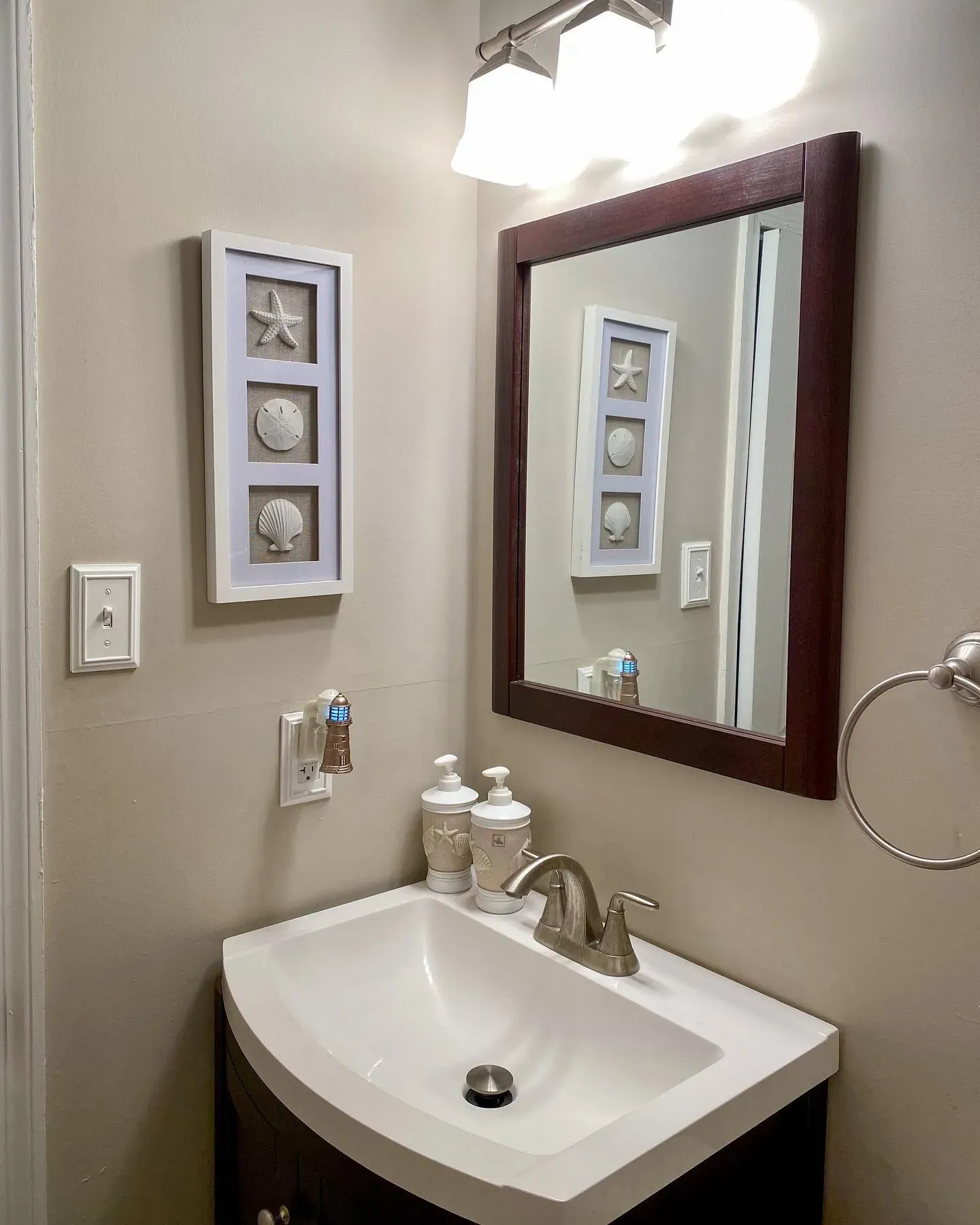 SW 7036 bathroom color