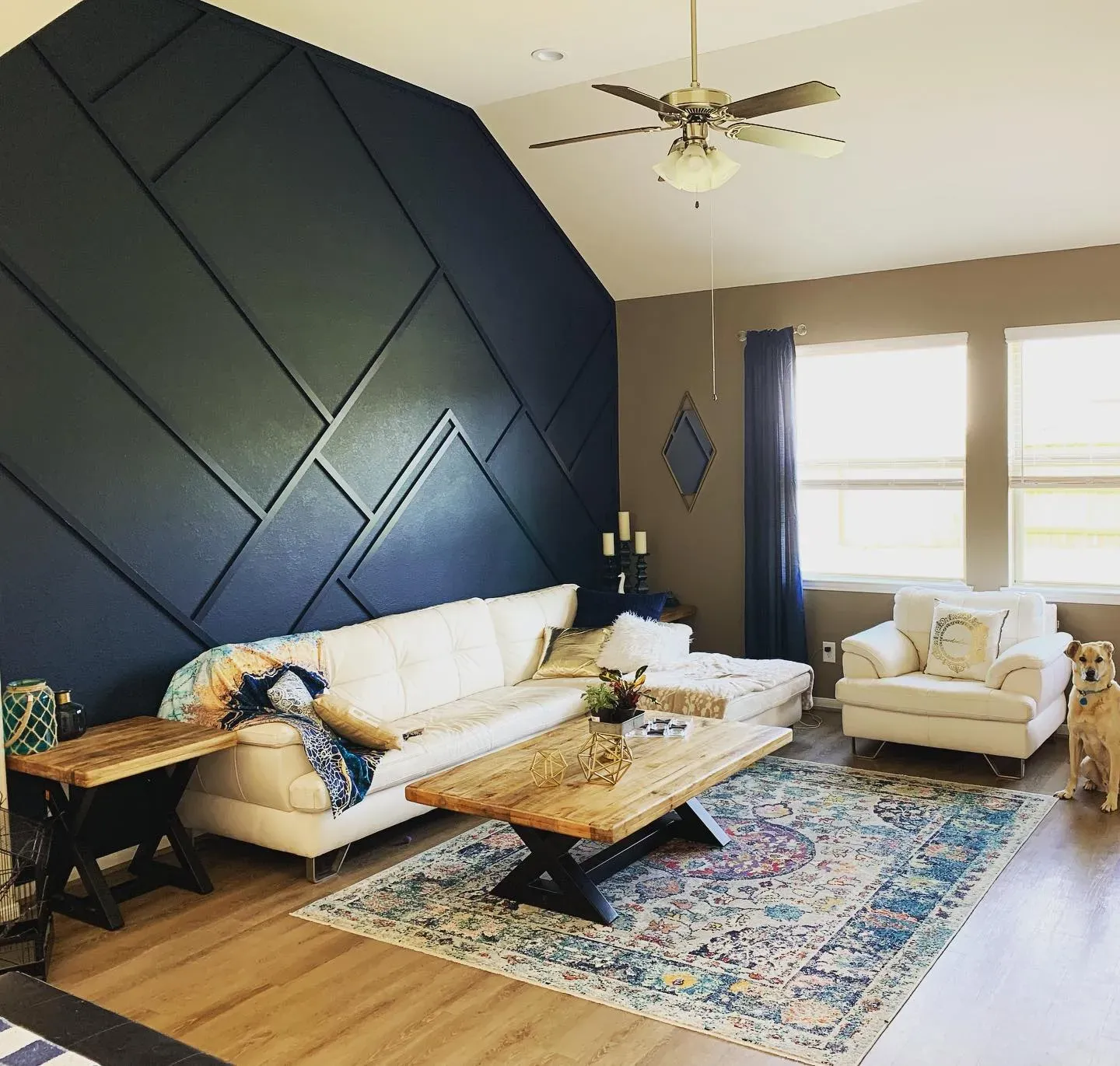 Sherwin Williams Anchors Aweigh living room 