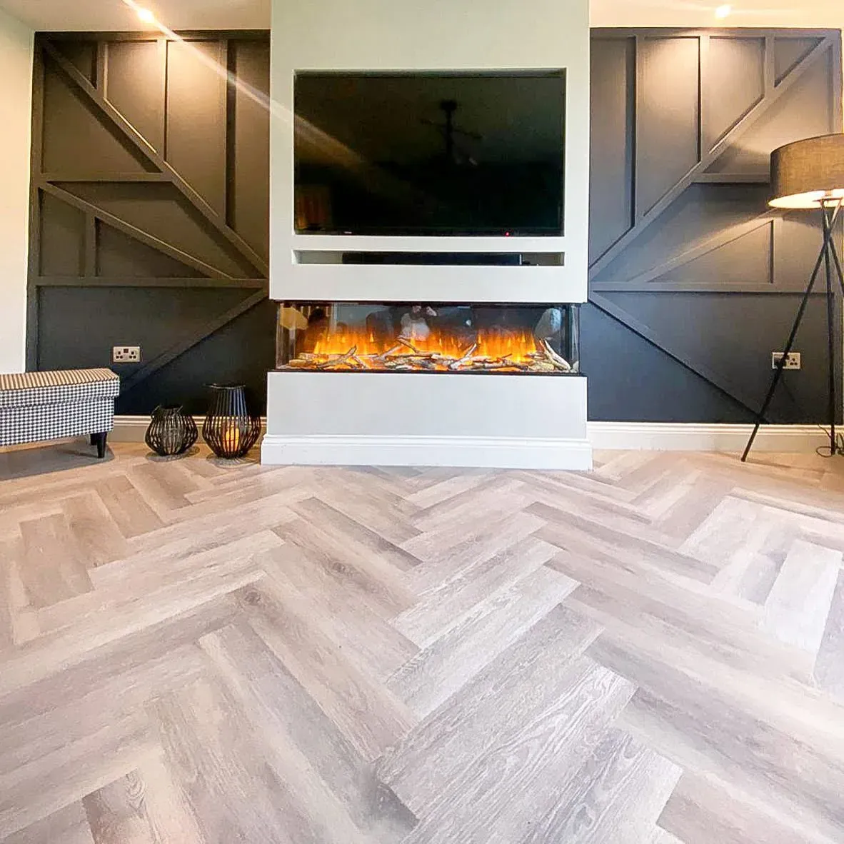 Dulux Basically Black living room accent wall