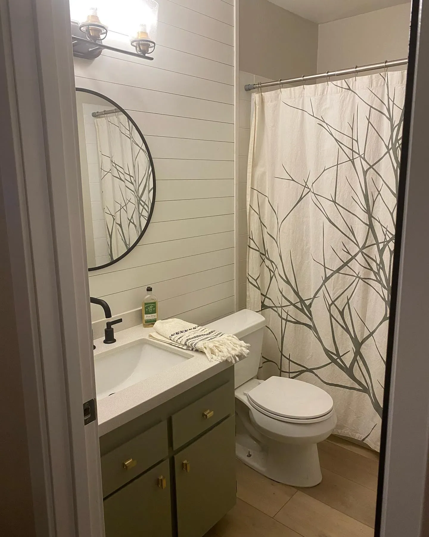 Behr Aged Beige bathroom color review