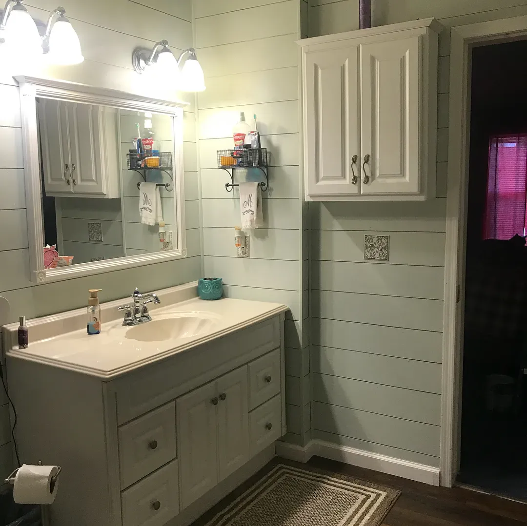 Behr Bayberry Frost bathroom photo