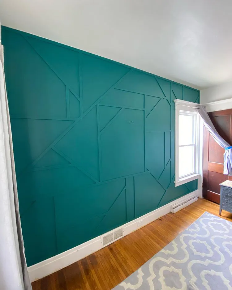 Behr beta fish teal accent wall