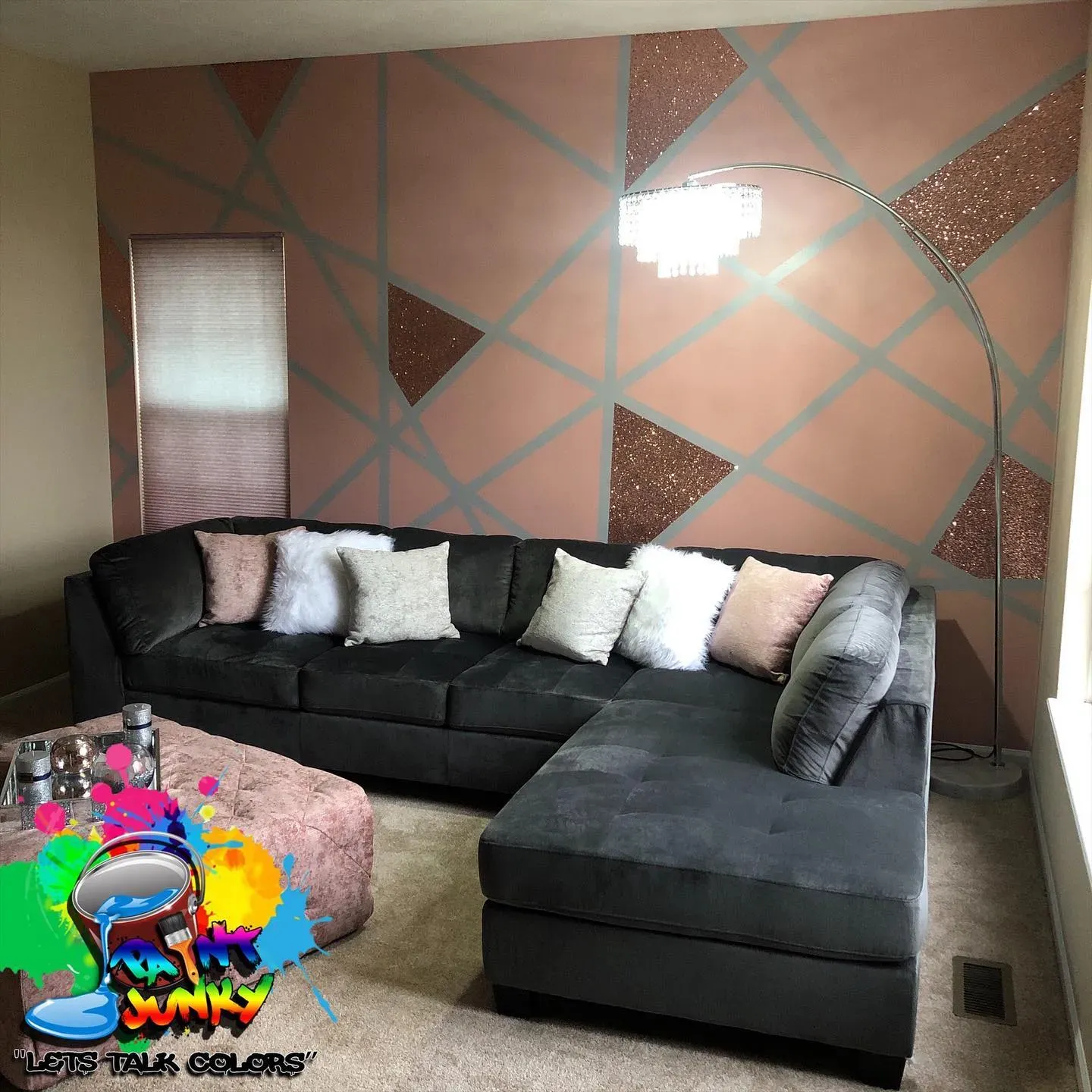 Behr Bubble Shell living room accent wall