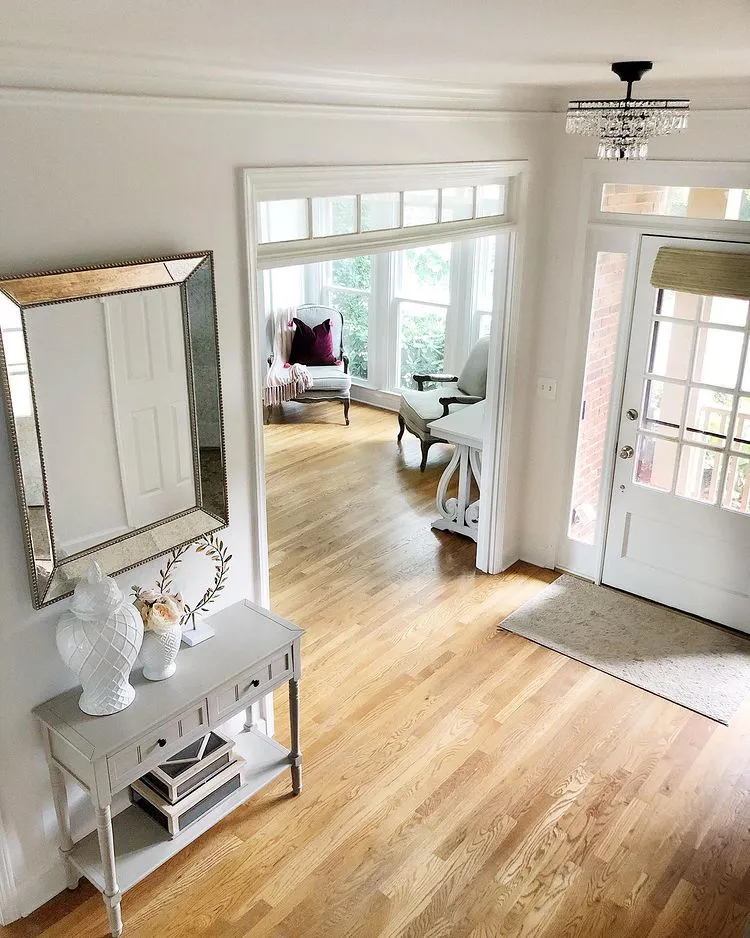 White home interior with color Cameo White by Behr
