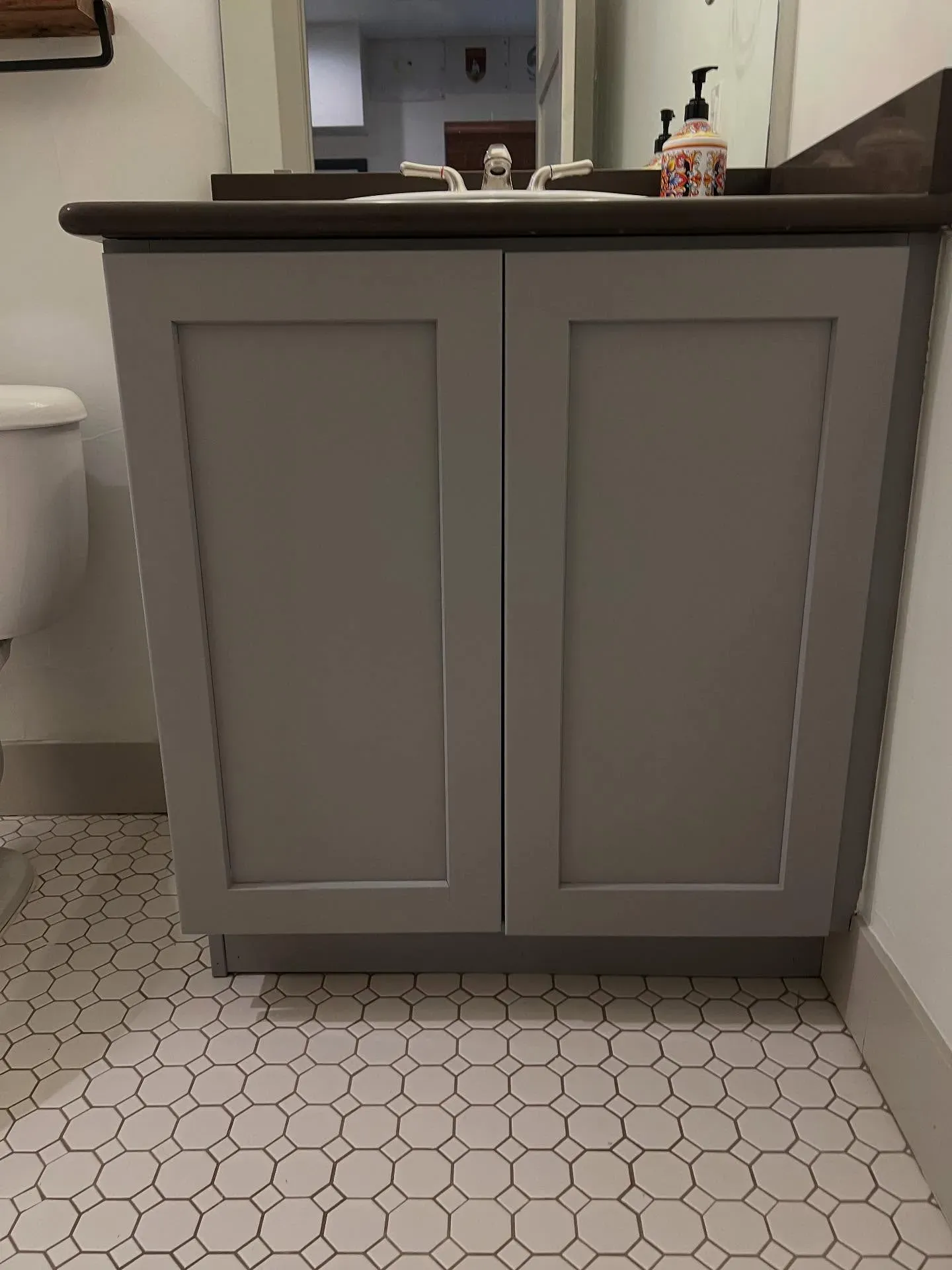 Behr Cathedral Gray bathroom vanity color
