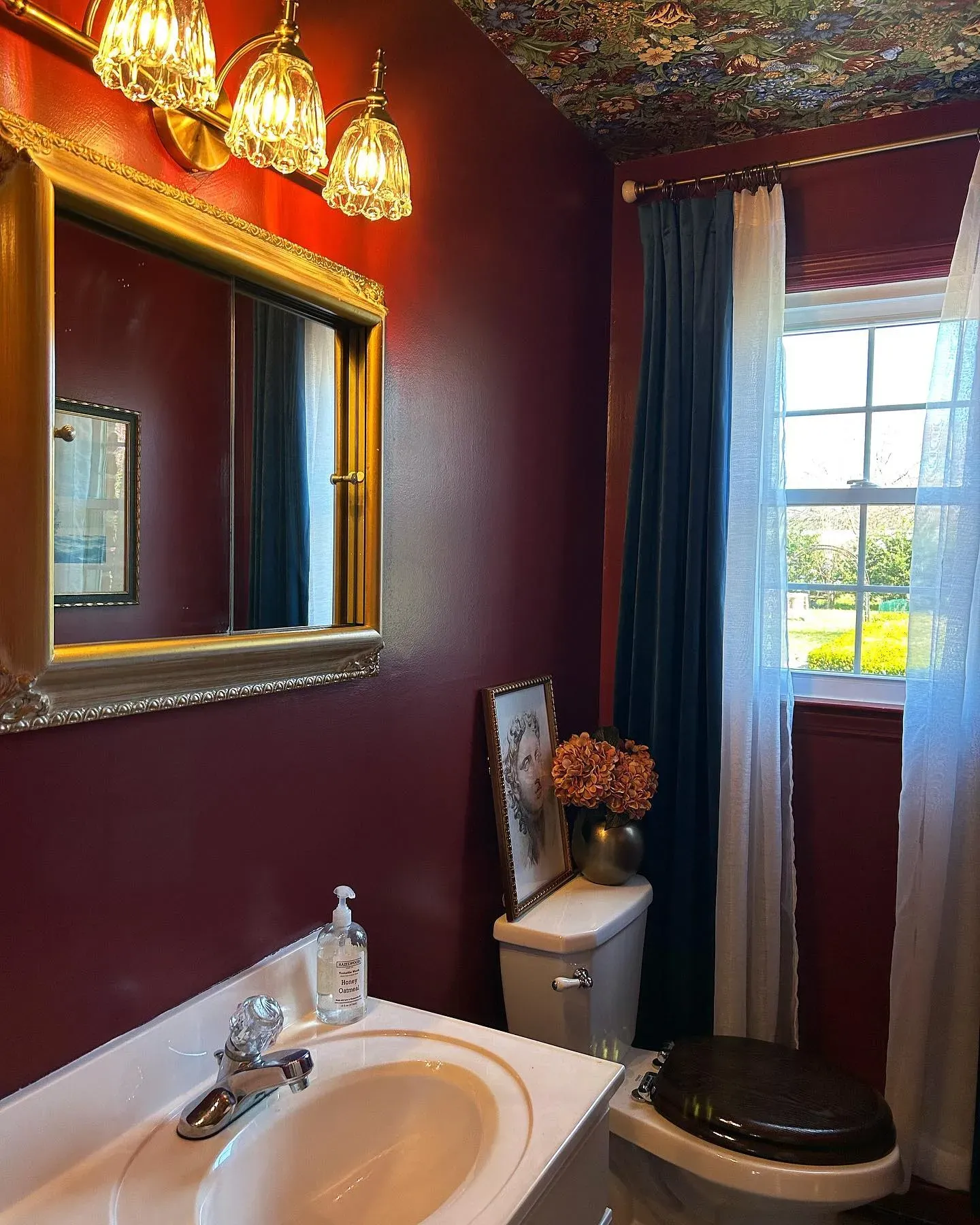 Behr Cherry Cola bathroom color