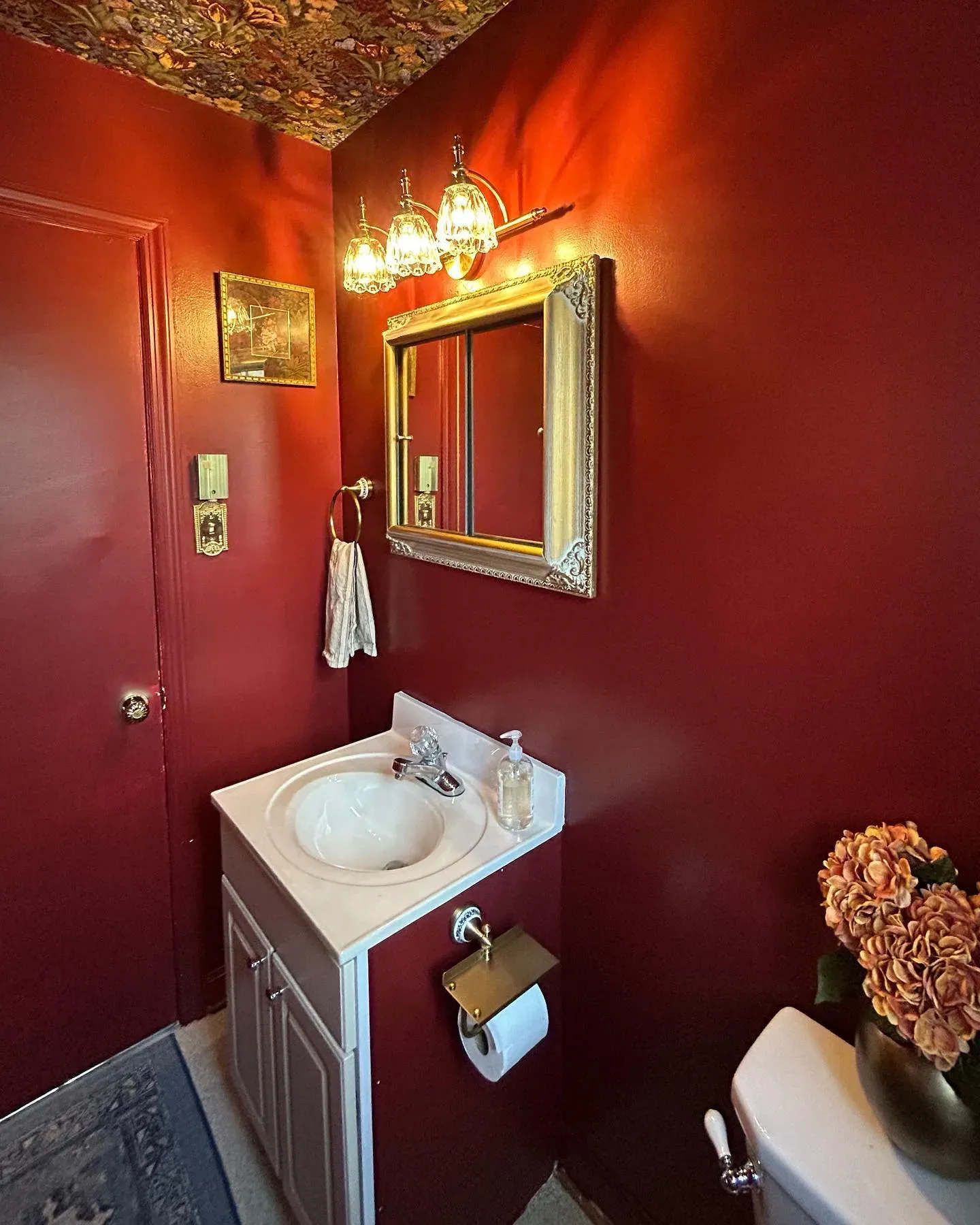 Behr Cherry Cola bathroom paint review