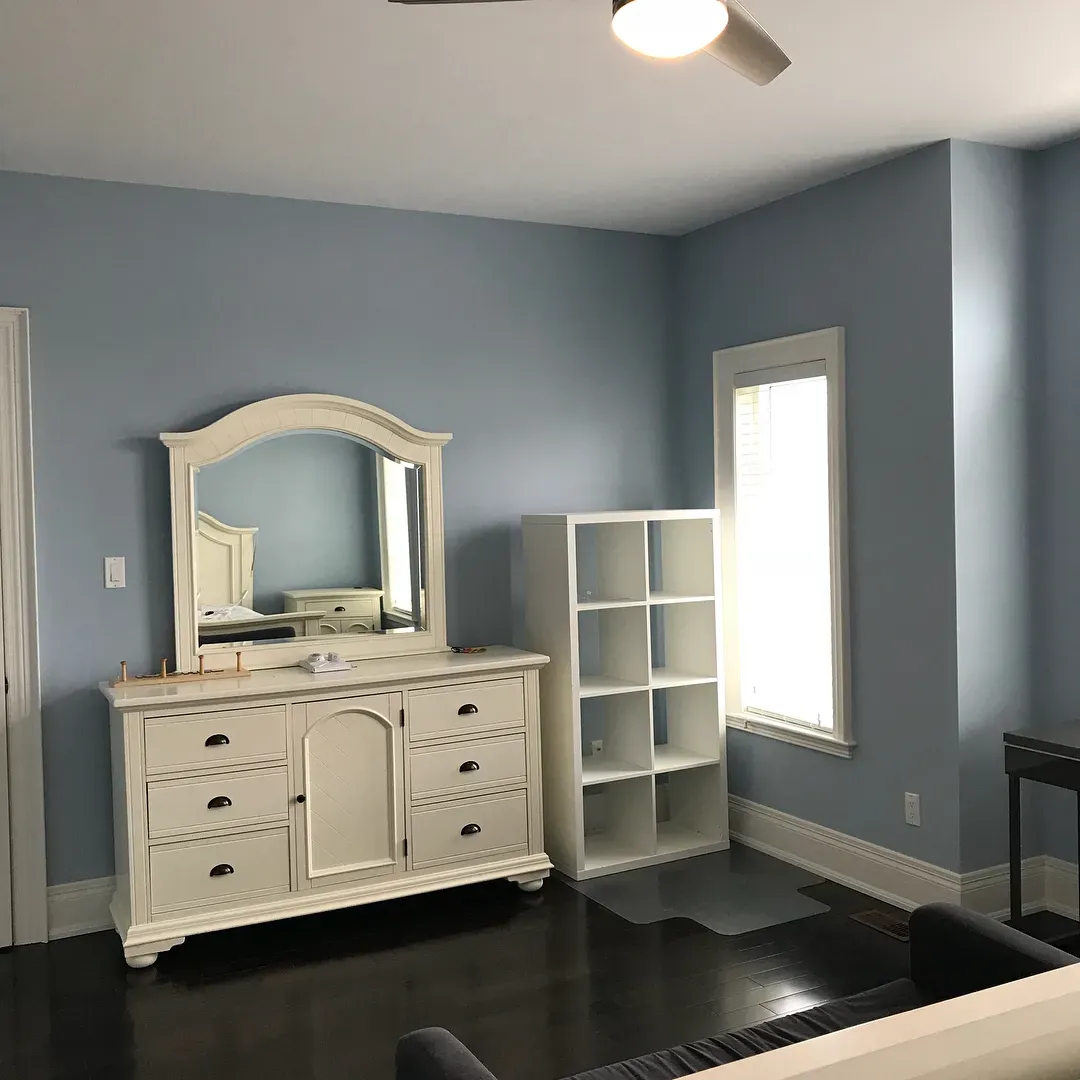 Behr Denim Light bedroom paint review