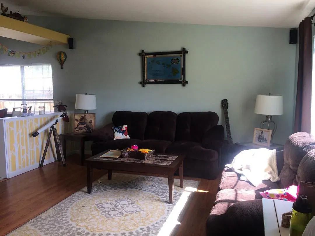 Behr Frosted Sage living room color