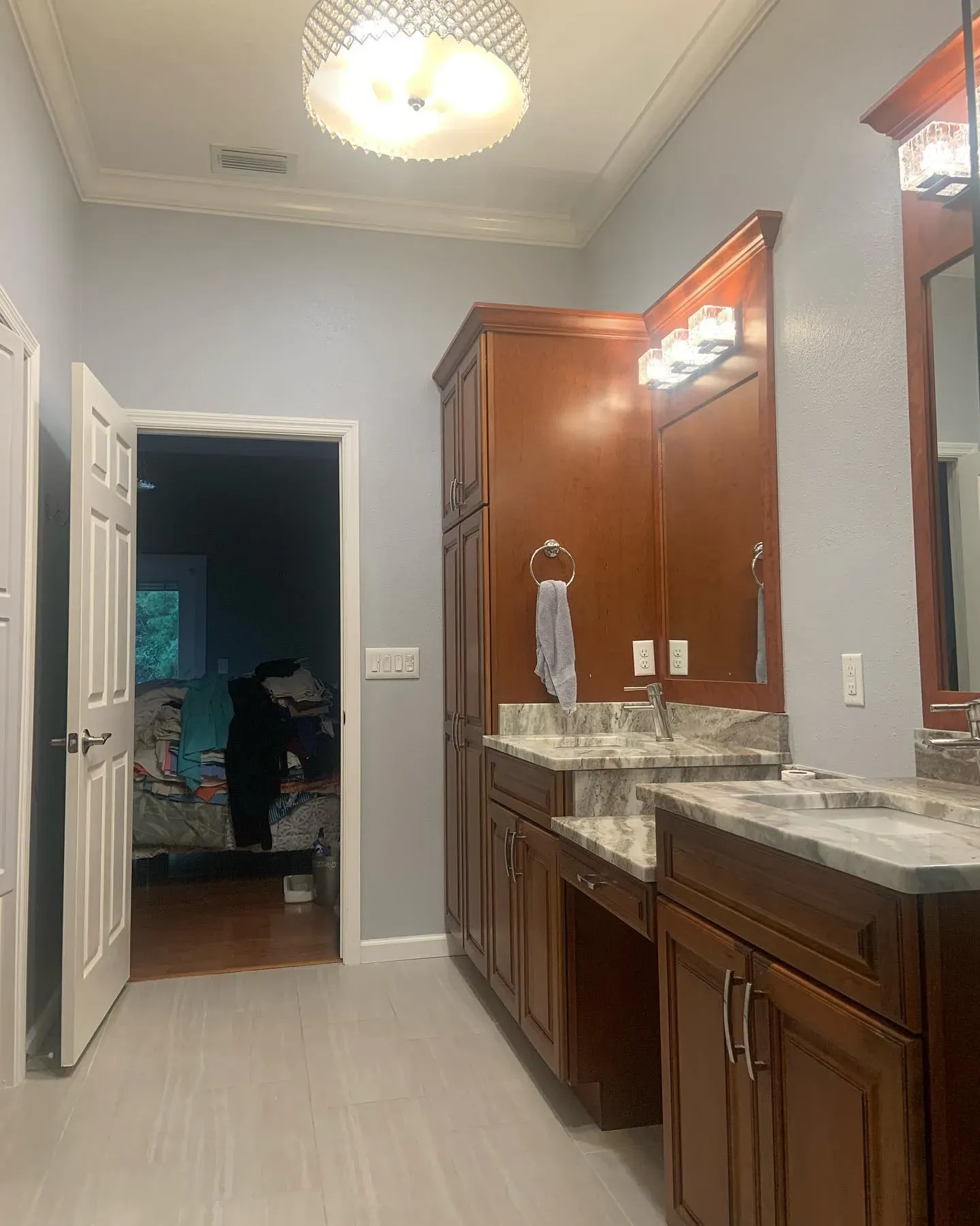 Behr Galactic Tint bathroom interior