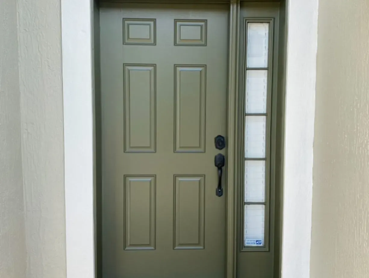 Behr Gladiator Gray front door color