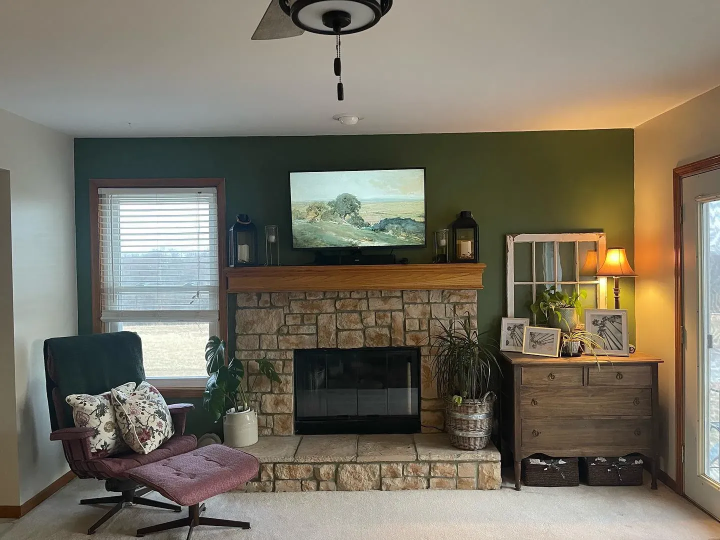 Behr Herb Cornucopia living room accent wall