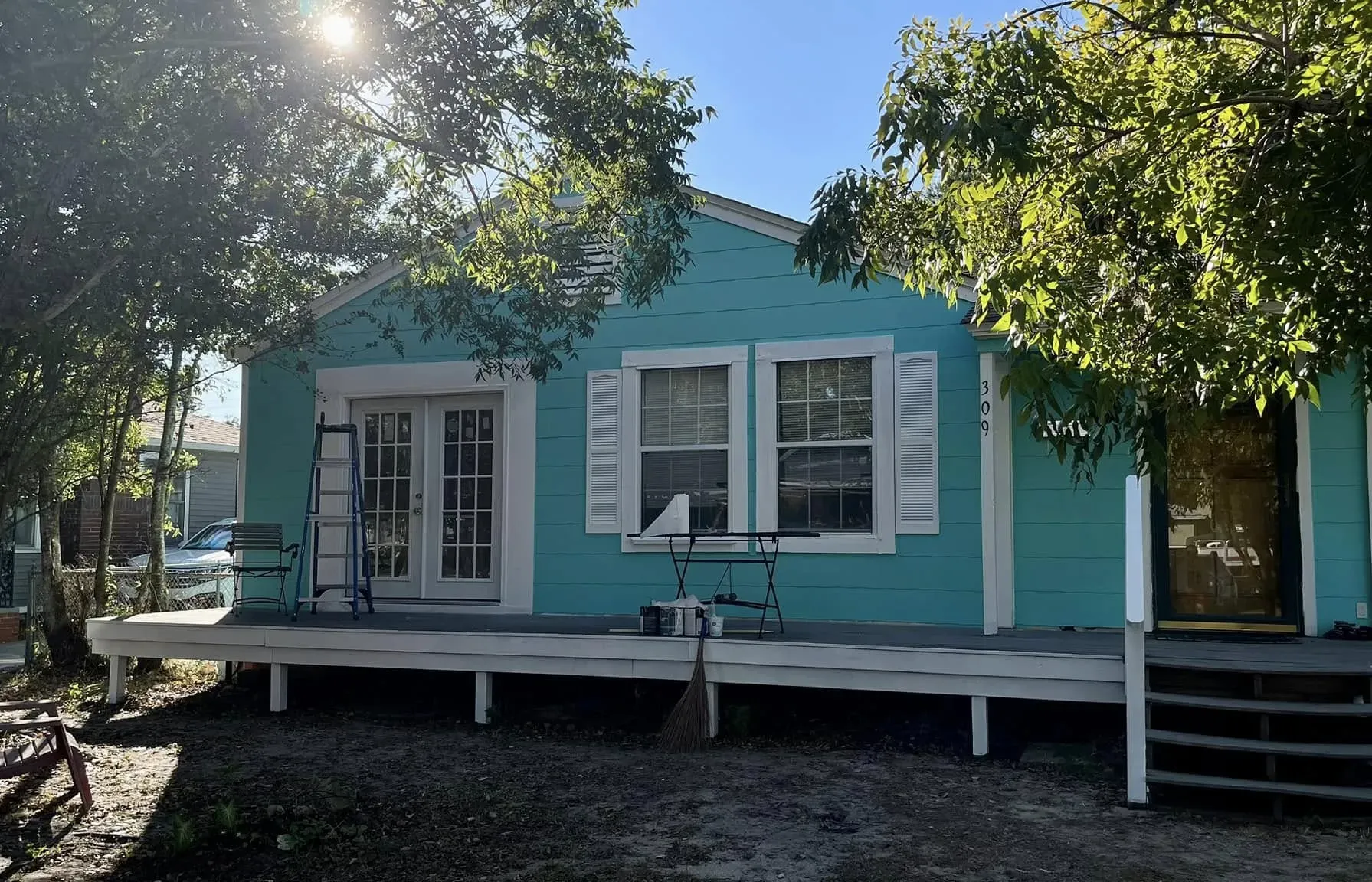 Behr Hidden Sea Glass house exterior 