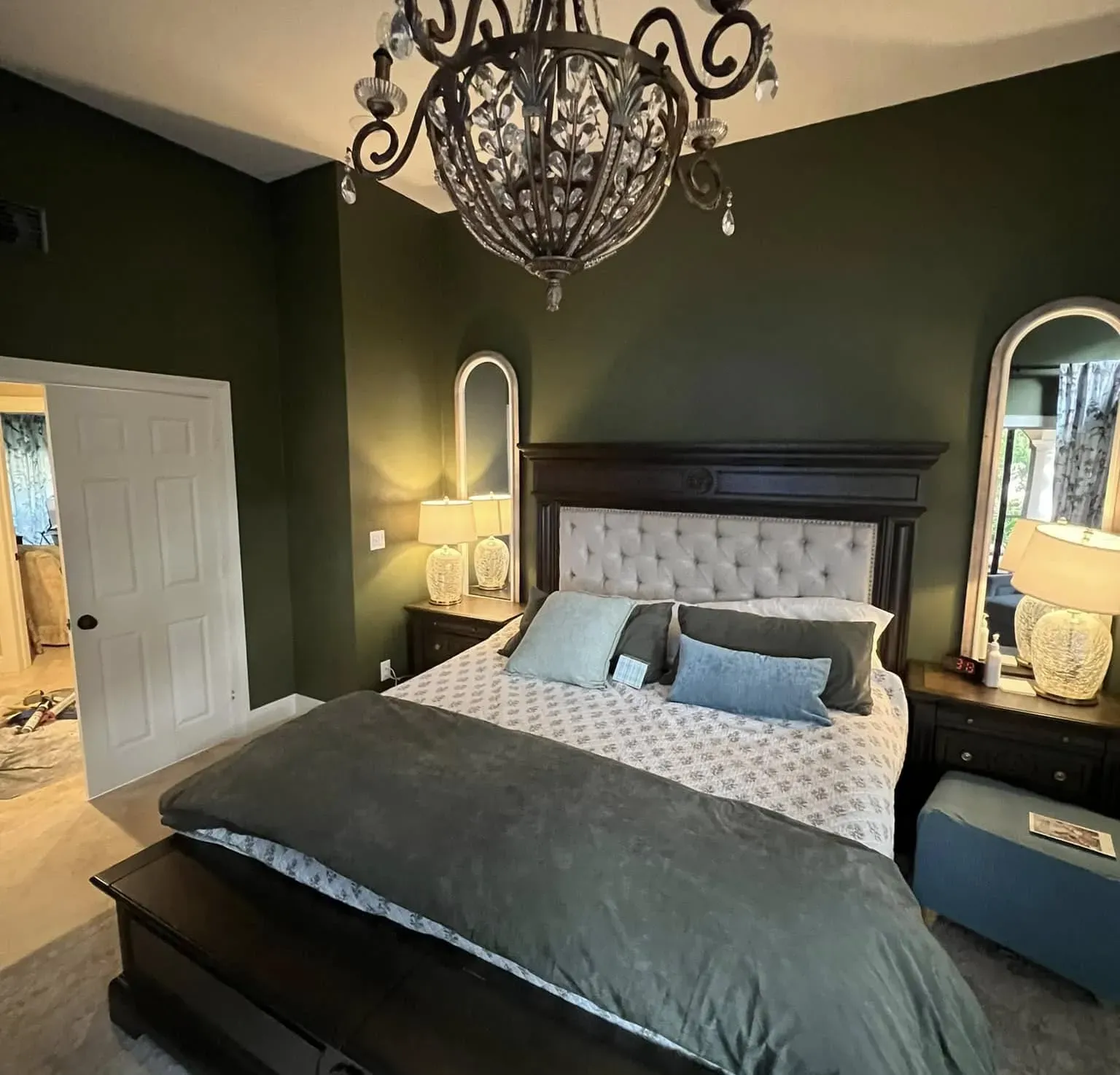 Behr Mountain Olive bedroom picture