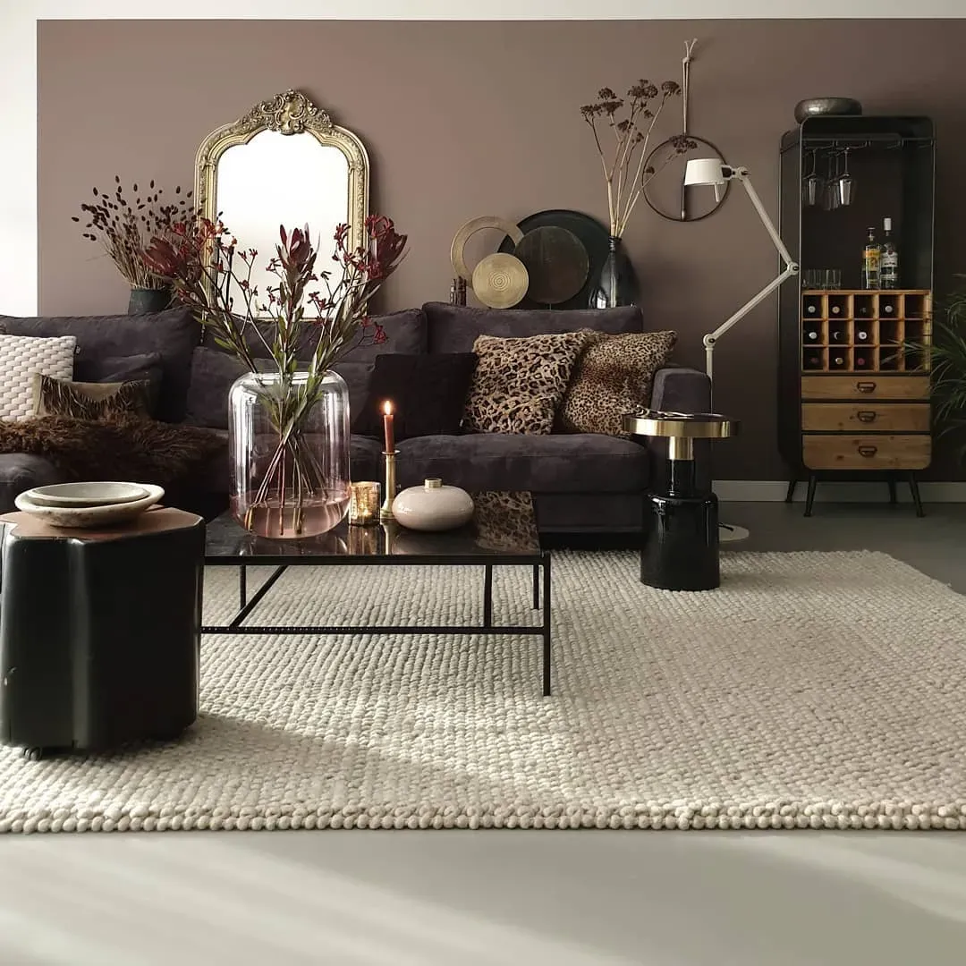 Behr Postmodern Mauve living room interior