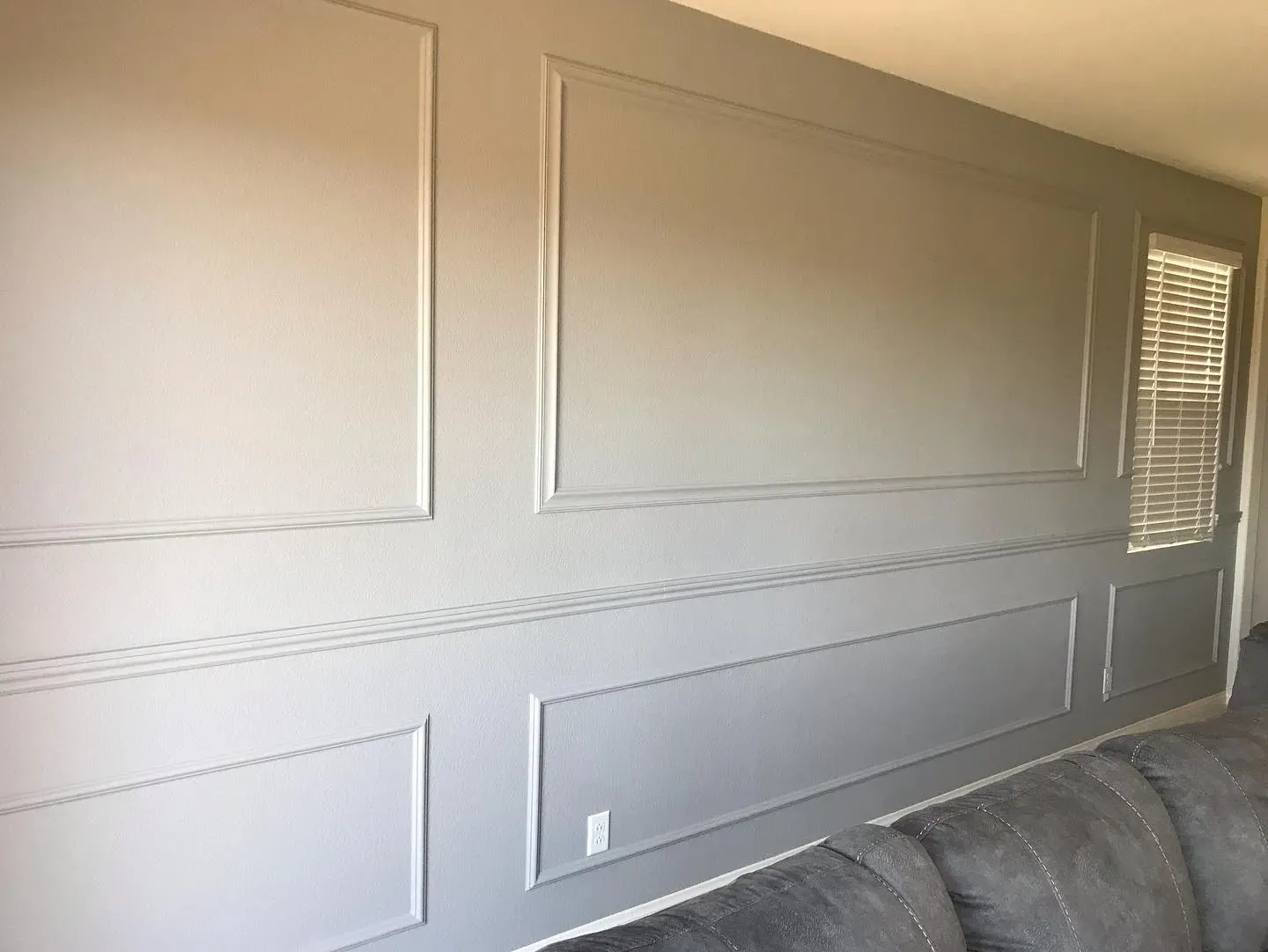 Behr Sonic Silver living room paint