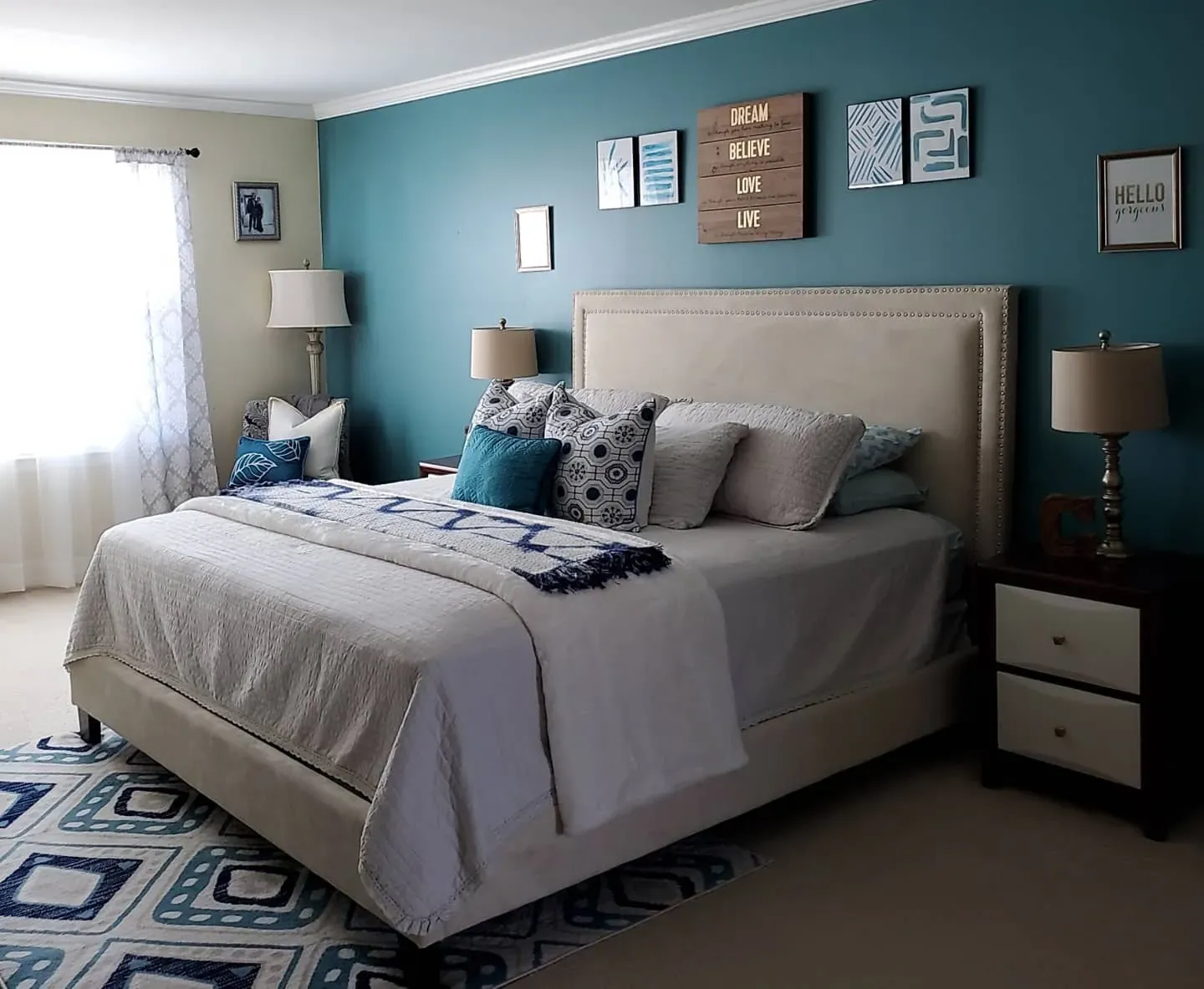 Behr Vintage Teal bedroom paint