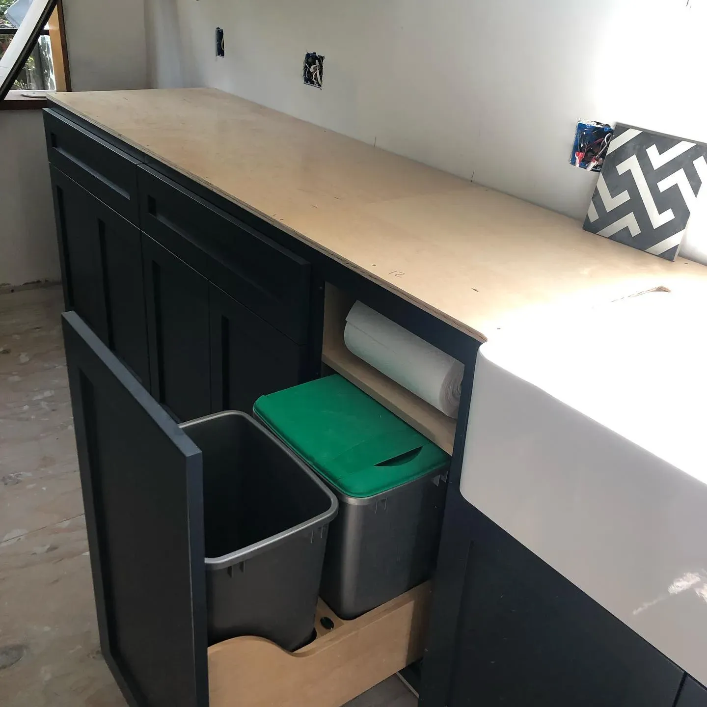 Baby Seal Black kitchen cabinets color