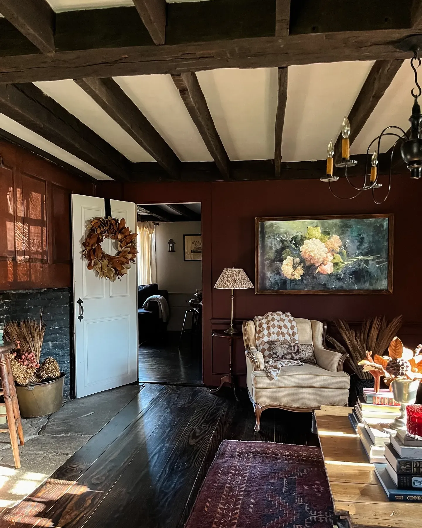 Benjamin Moore Bewitched living room interior