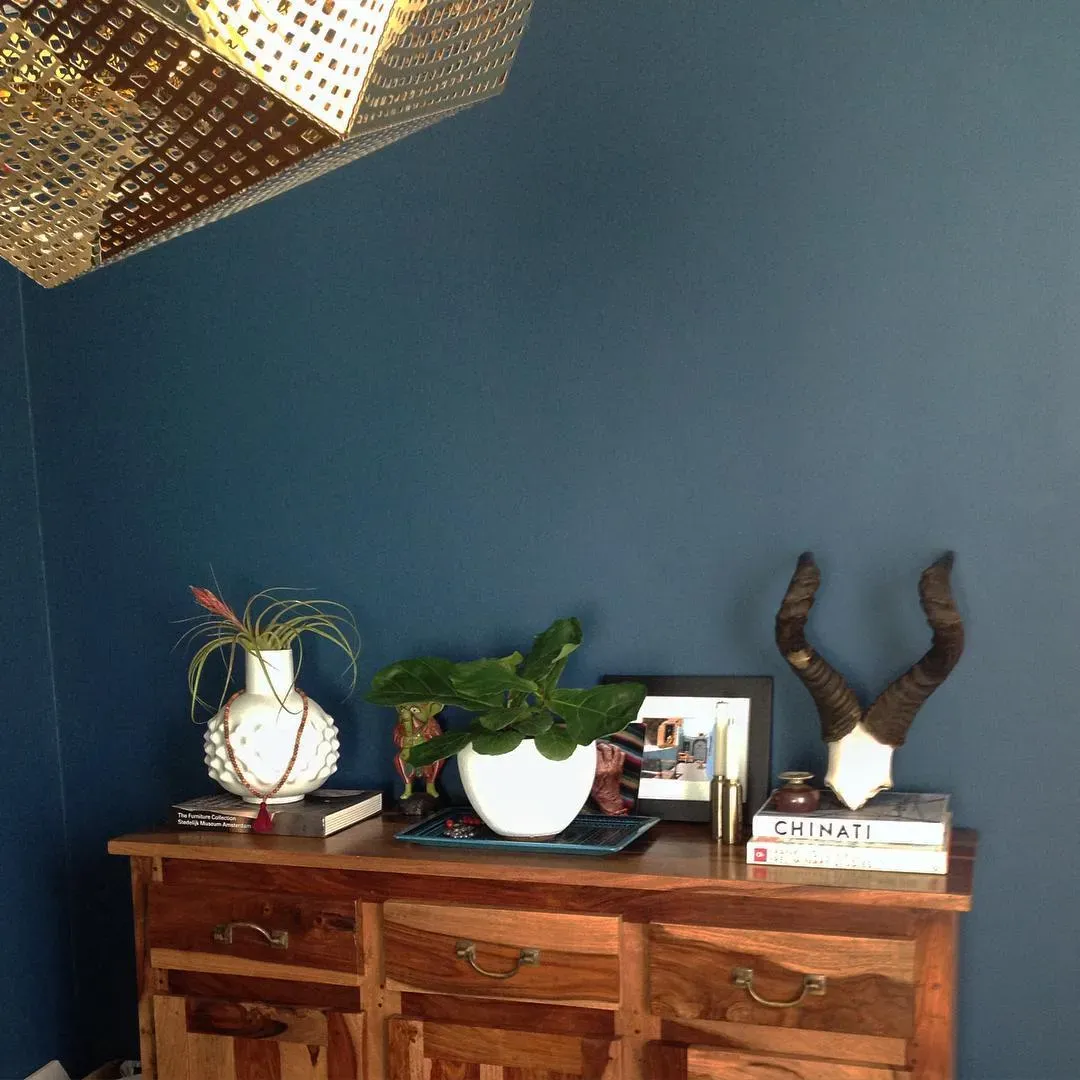 Benjamin Moore Blue Danube living room paint