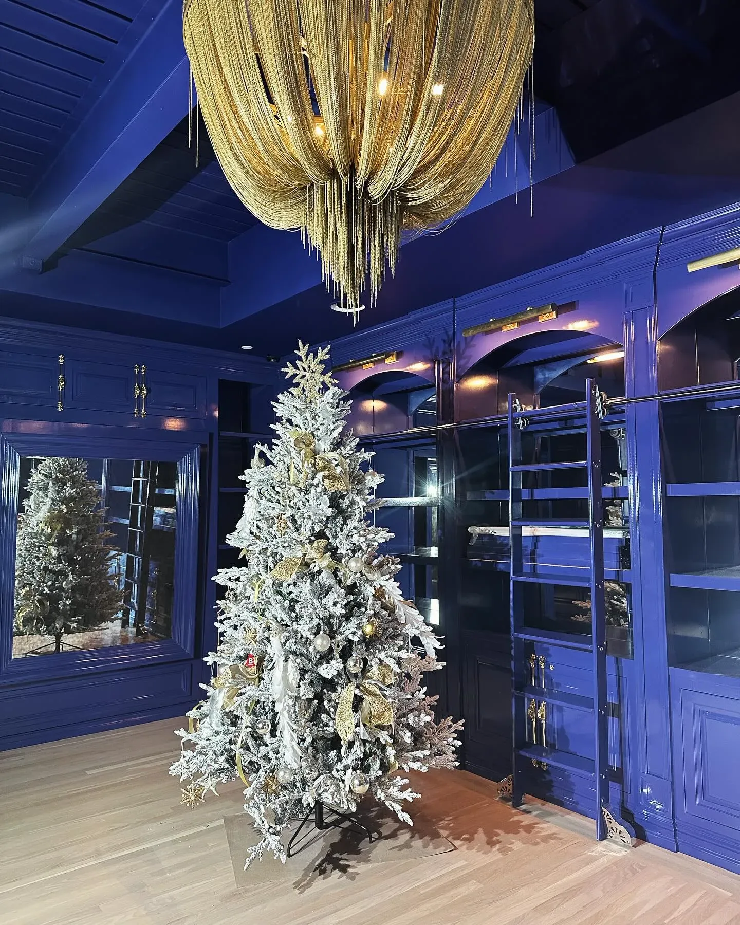 Benjamin Moore Blue Grotto living room paint