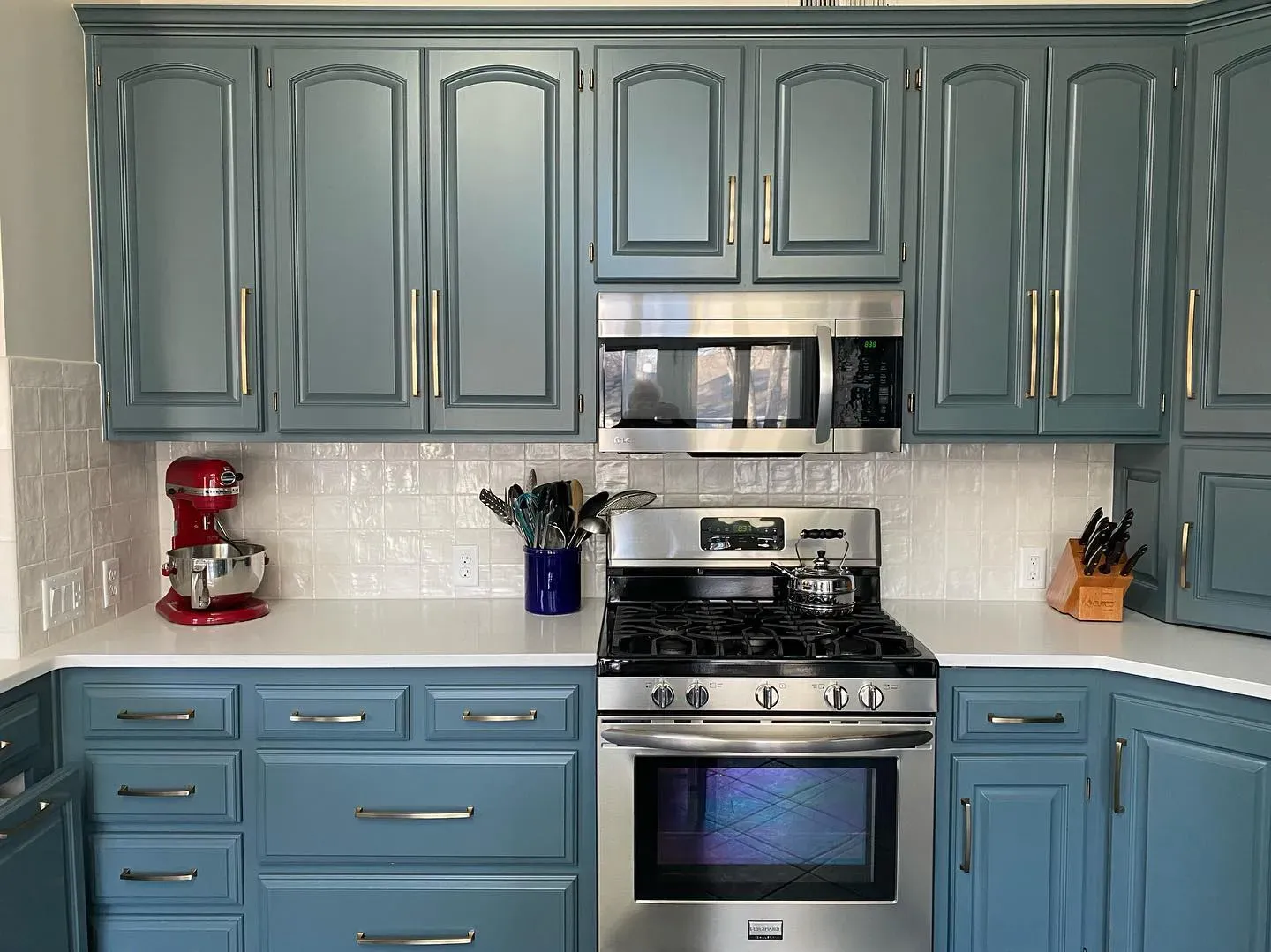 Bm Blue Spruce Kitchen Cabinets