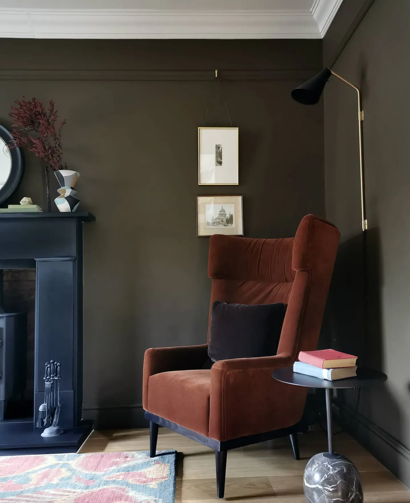 Benjamin Moore Char Brown living room paint review