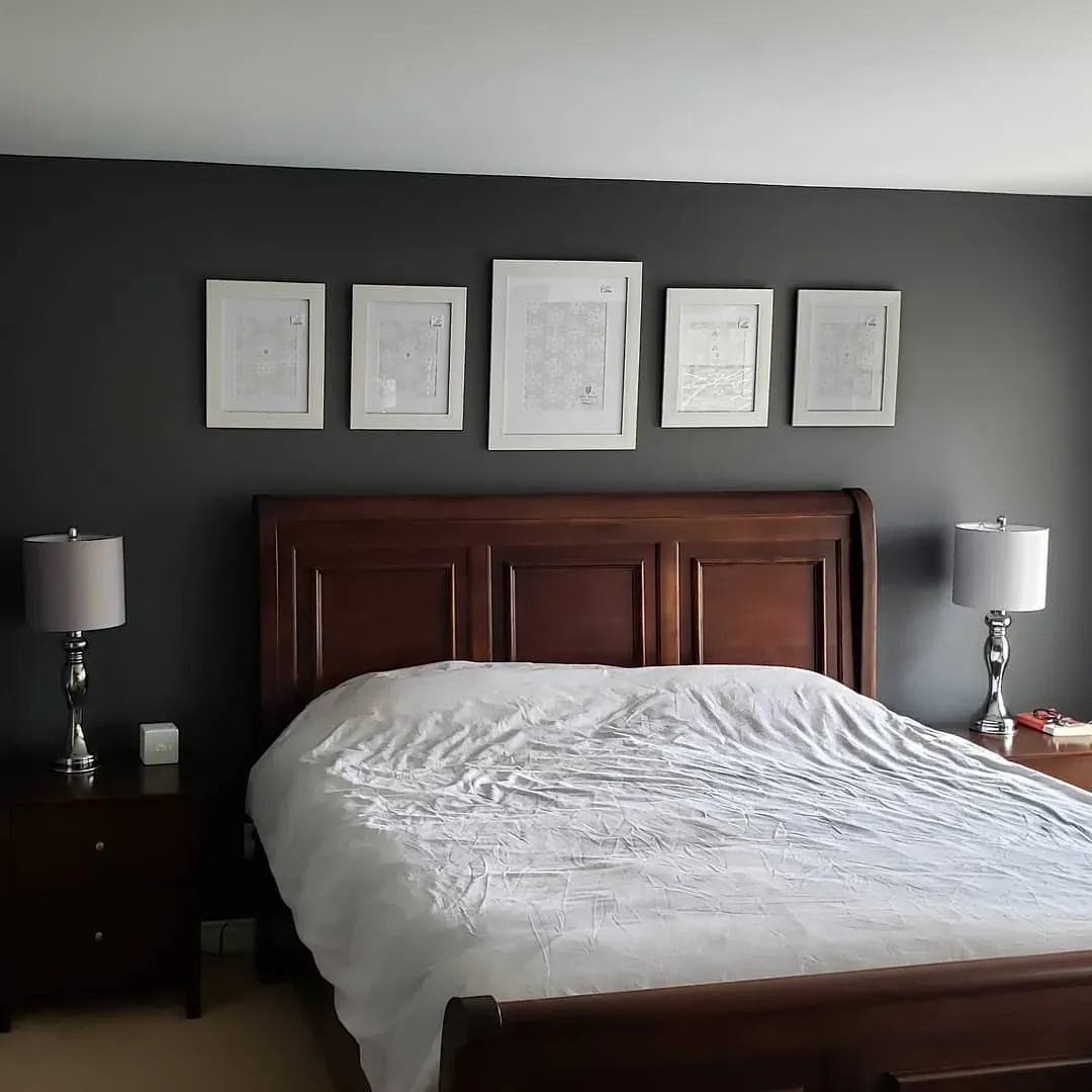 Benjamin Moore Charcoal Slate bedroom color review