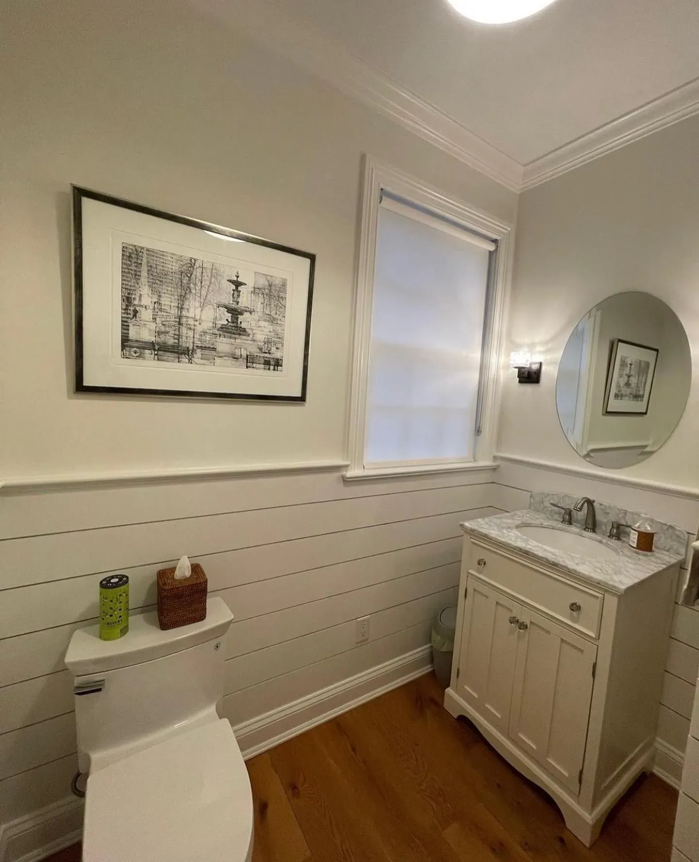 Benjamin Moore Cloud Nine bathroom review