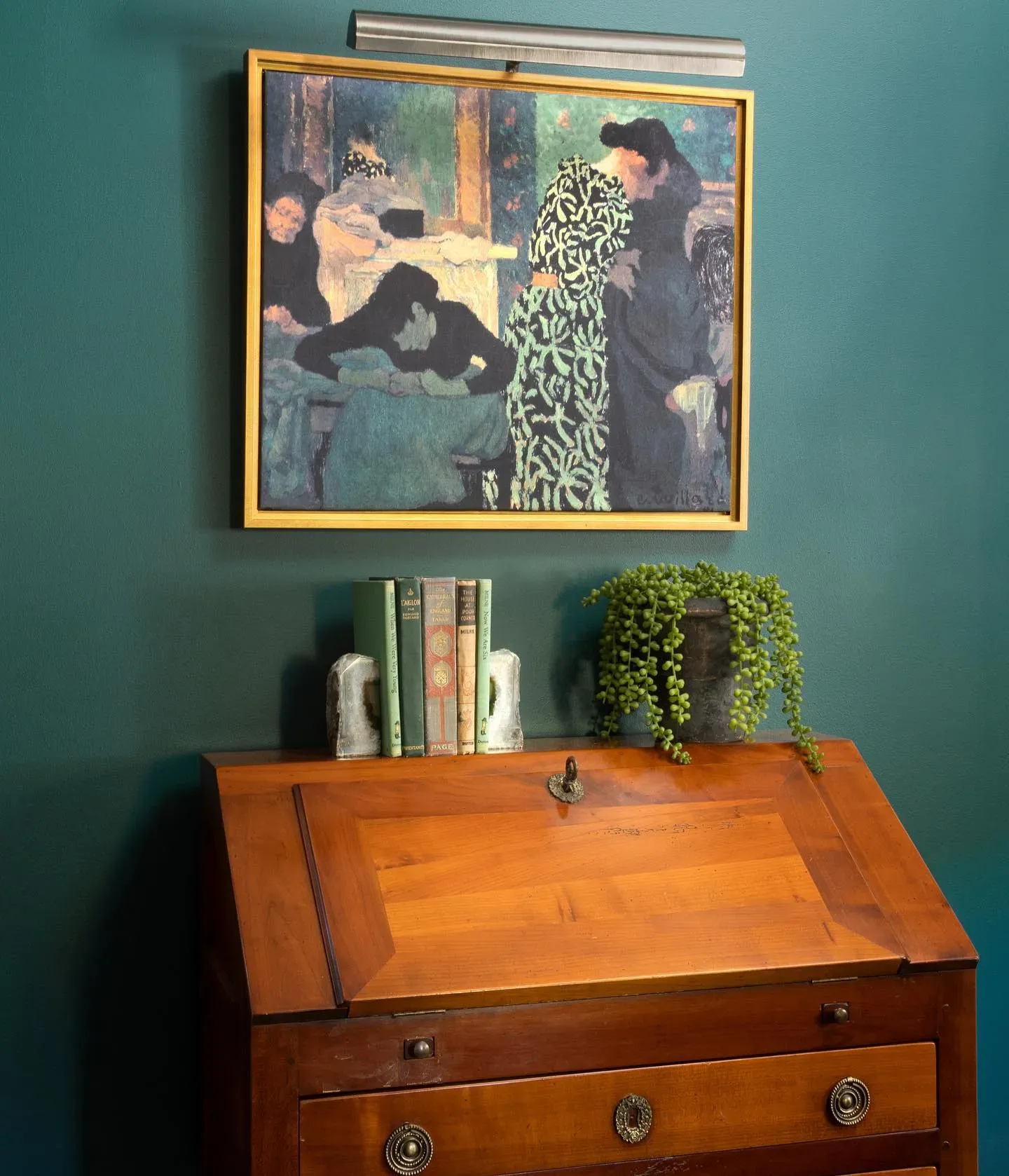 Benjamin Moore Dark Teal living room paint