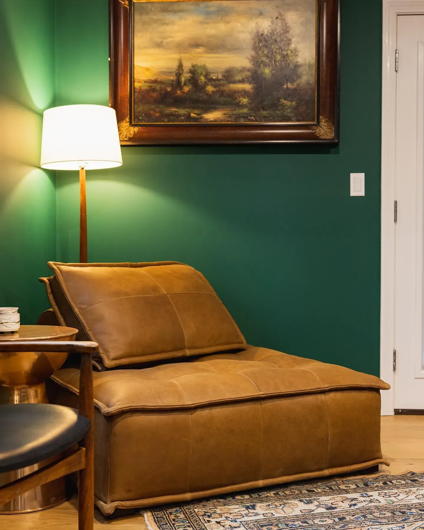 Benjamin Moore Fiddlehead Green living room paint review