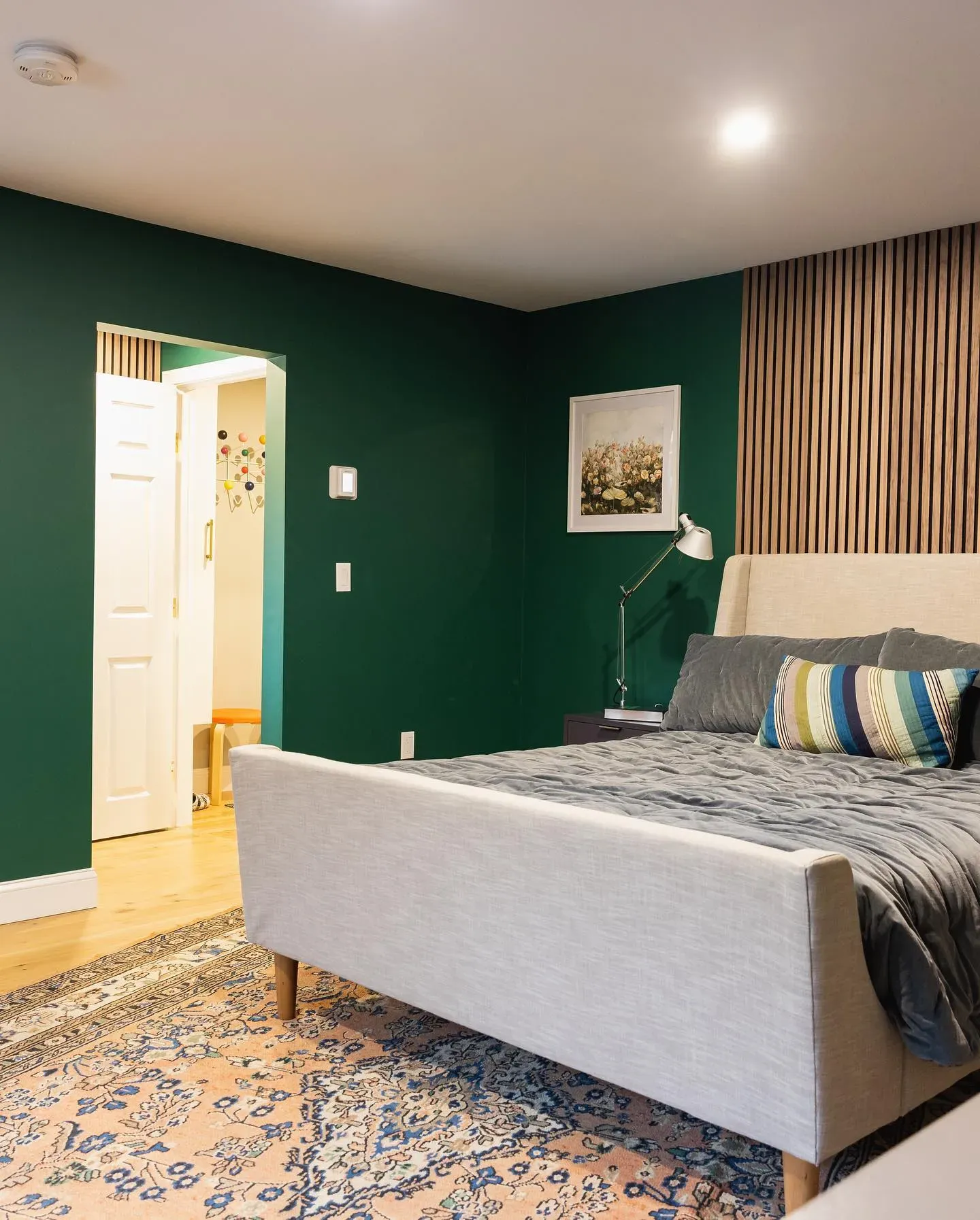 Benjamin Moore Fiddlehead Green bedroom review