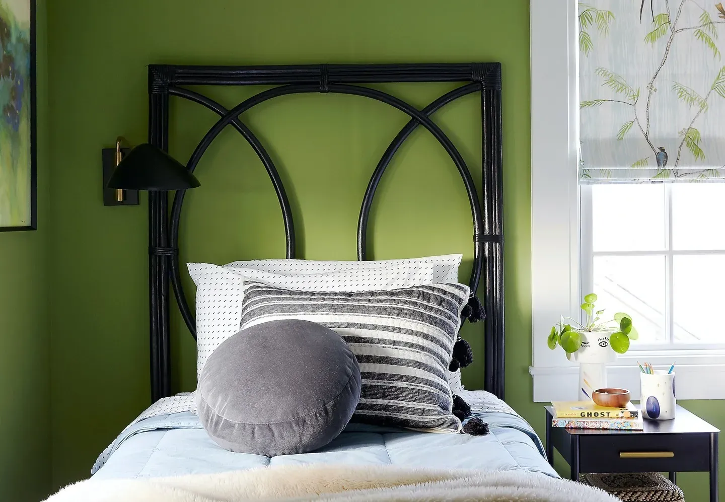 Benjamin Moore Forest Hills Green bedroom paint