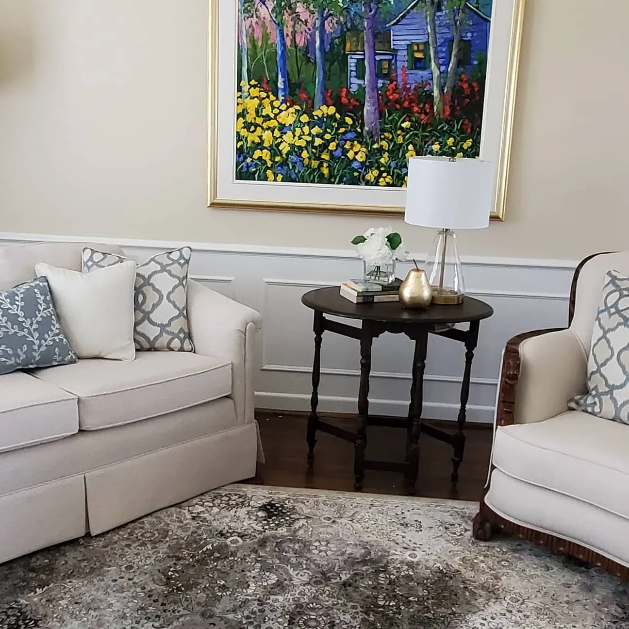Benjamin Moore Gentle Cream living room paint