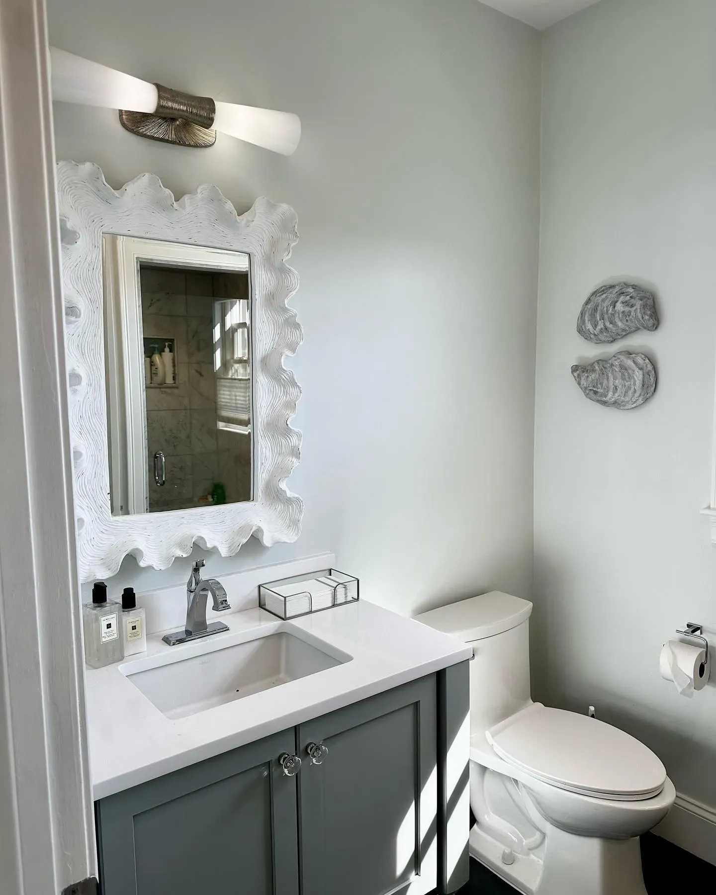 Benjamin Moore Gray Lake bathroom color