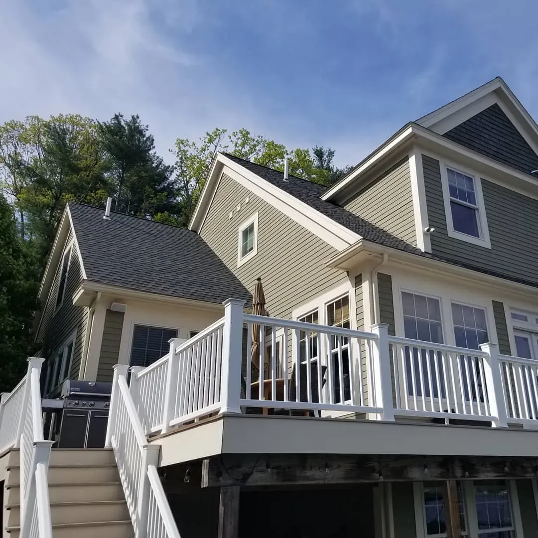 Benjamin Moore Hampshire Gray house exterior 