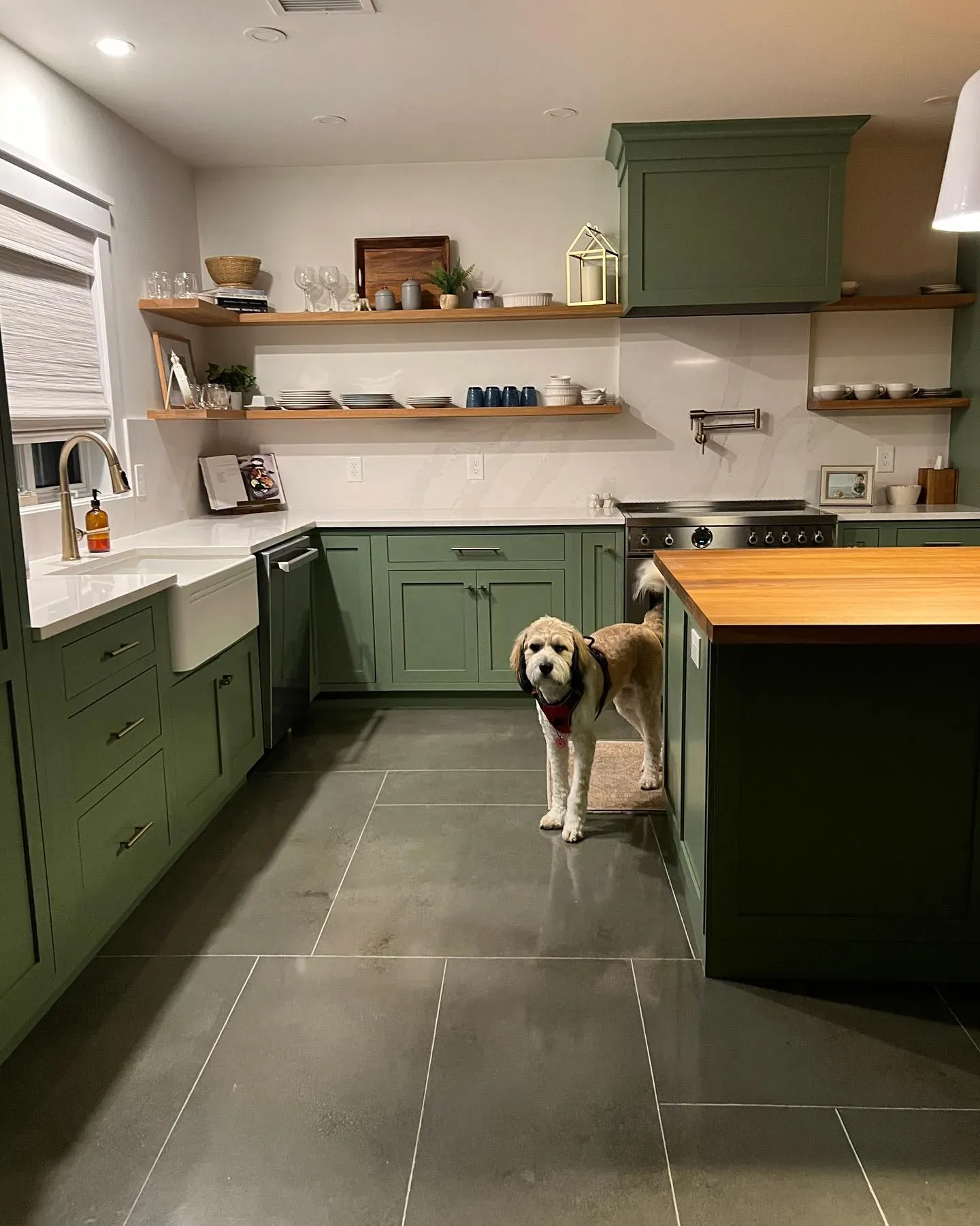 Benjamin Moore High Park kitchen cabinets color review