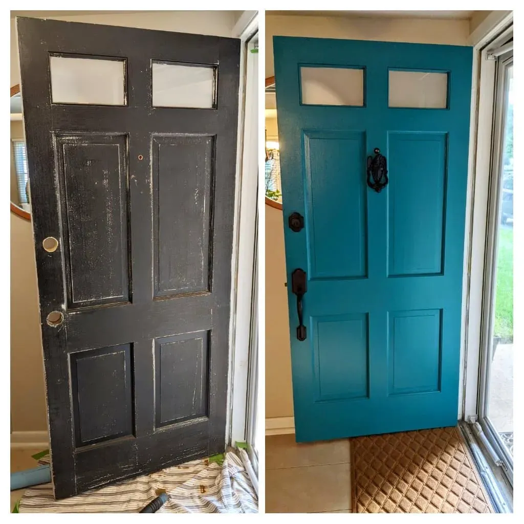 Benjamin Moore Largo Teal front door color