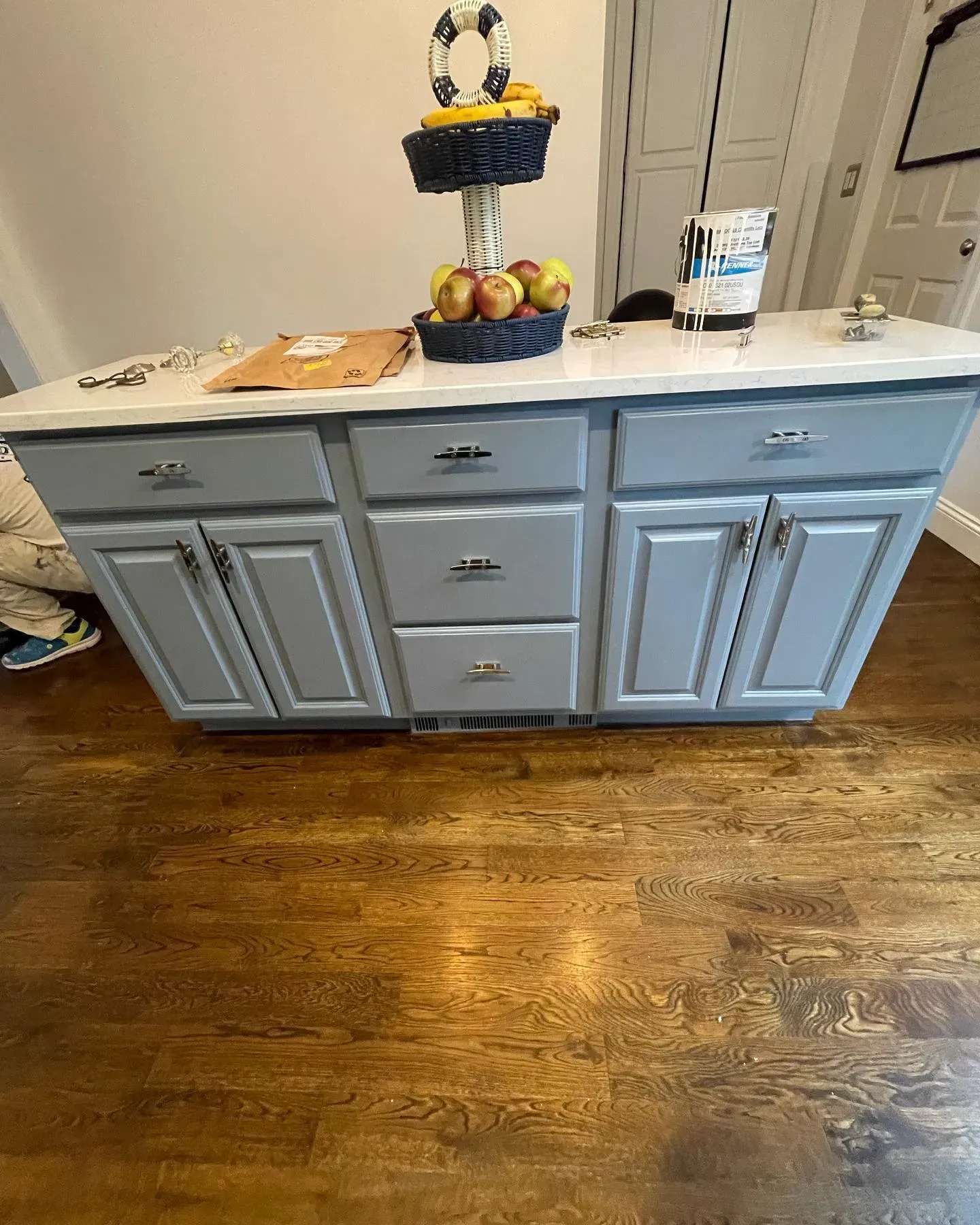 Benjamin Moore Mineral Alloy kitchen cabinets paint