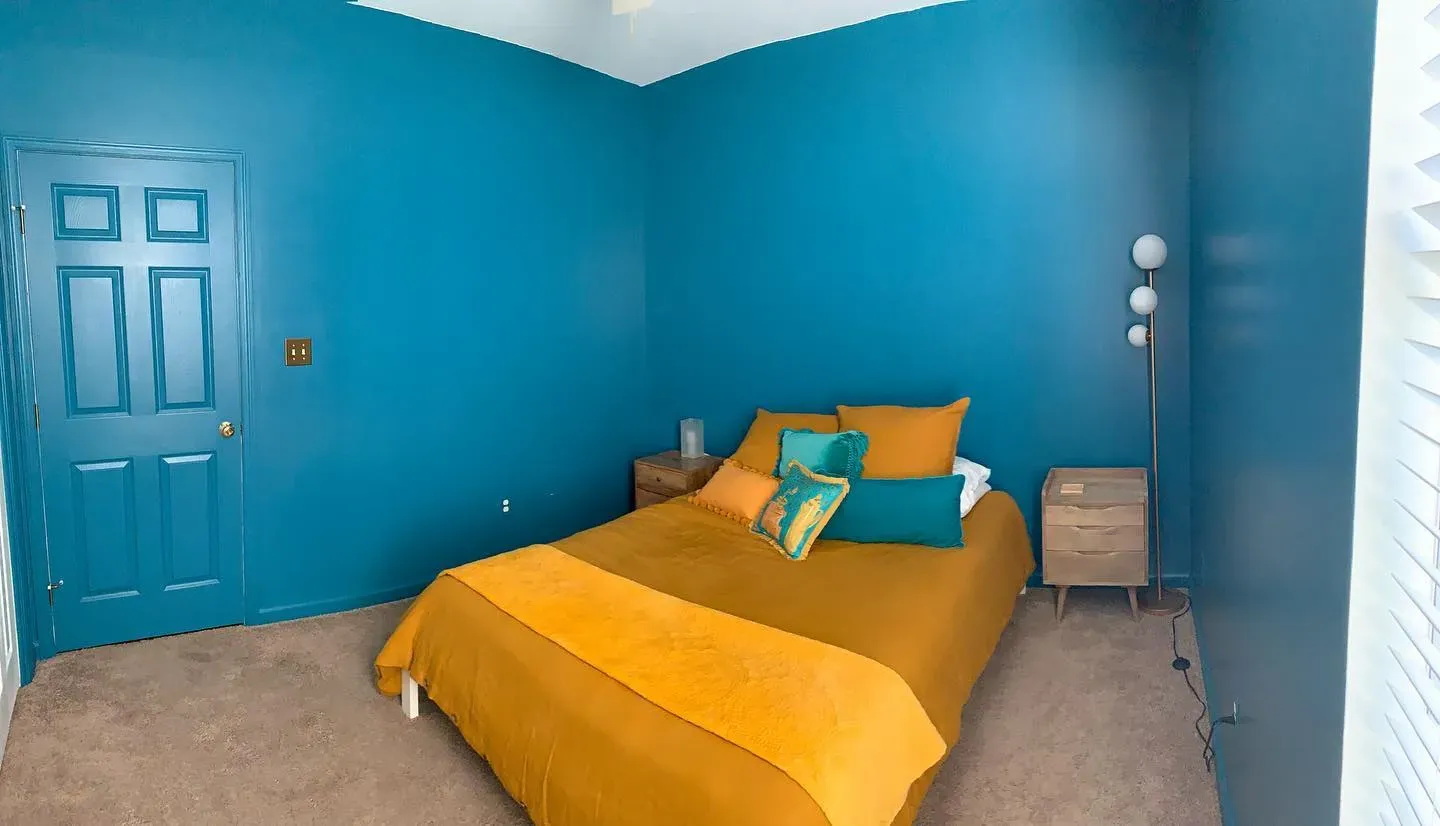 Benjamin Moore Naples Blue bedroom paint
