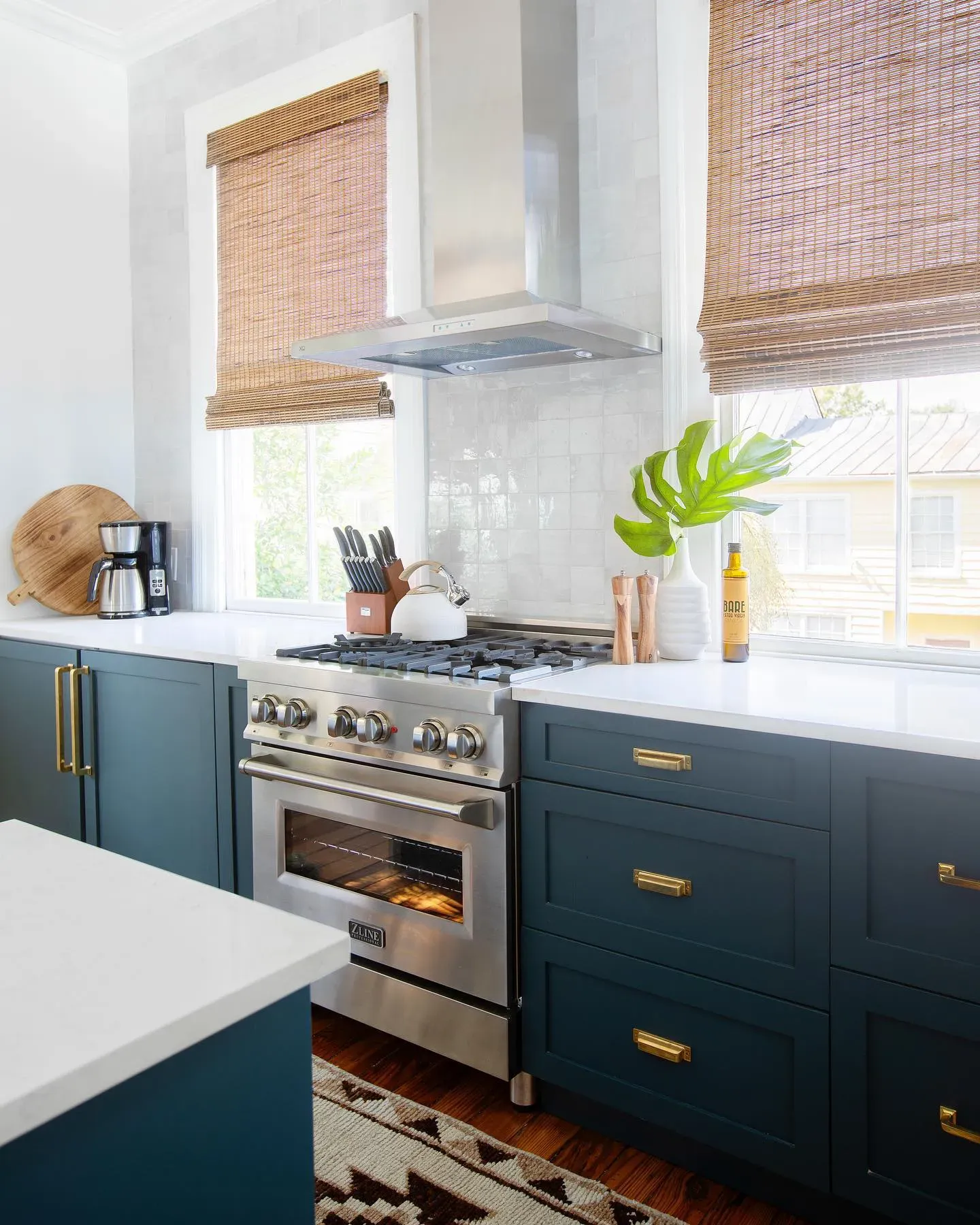 Narragansett Green Kitchen Cabinets