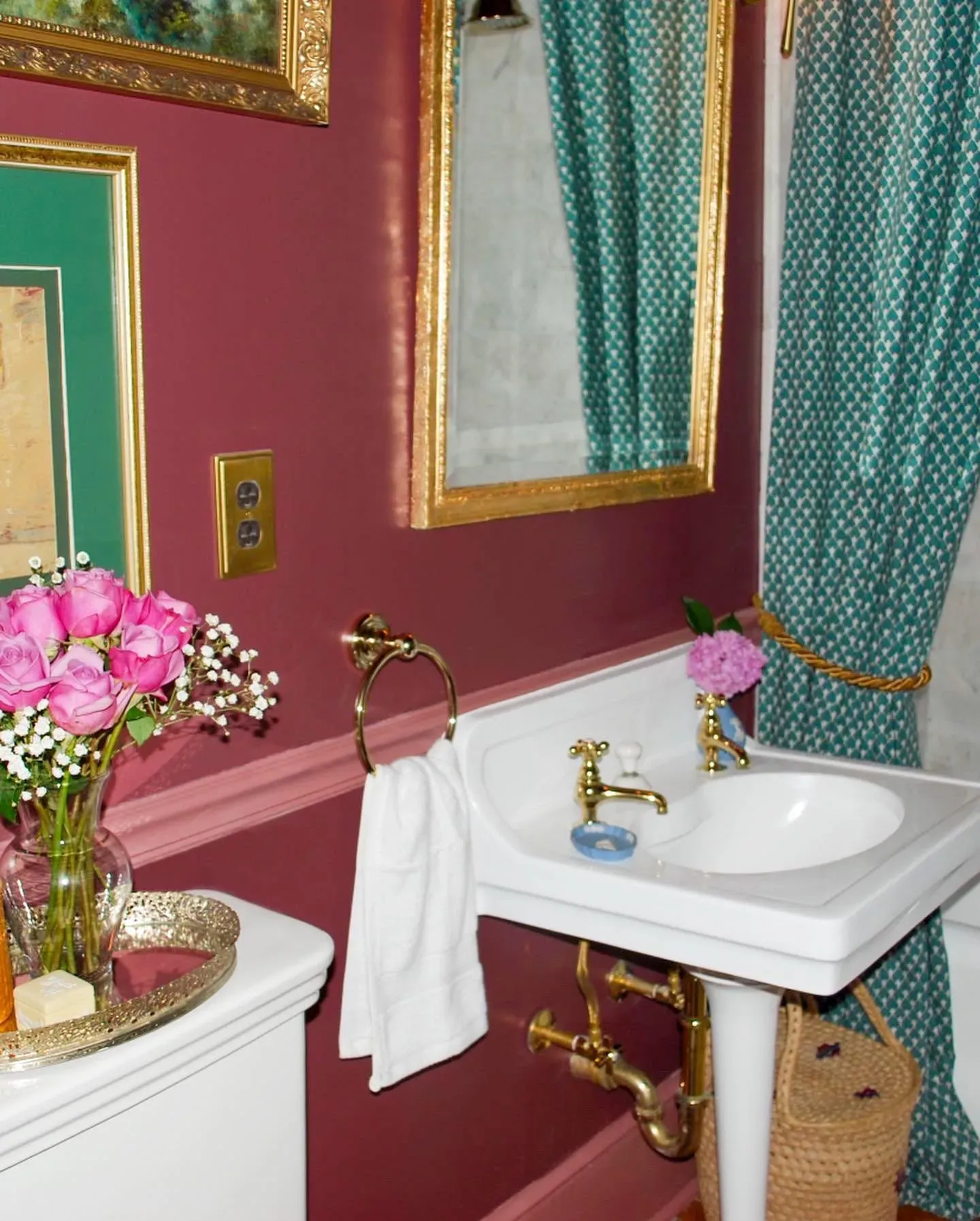 Benjamin Moore New London Burgundy bathroom color
